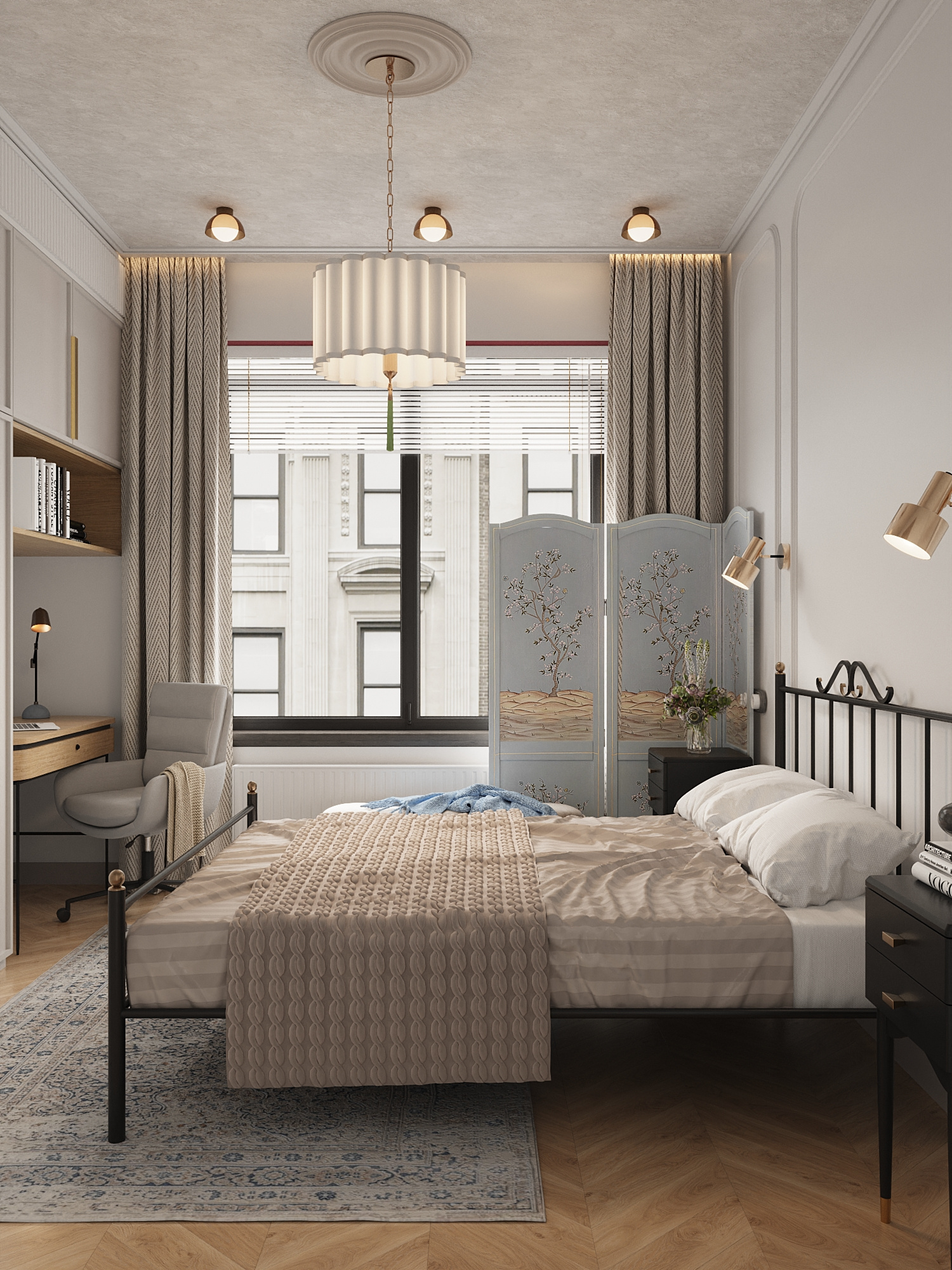 Проект в ЖК "Малоохтинский 68", mid century.