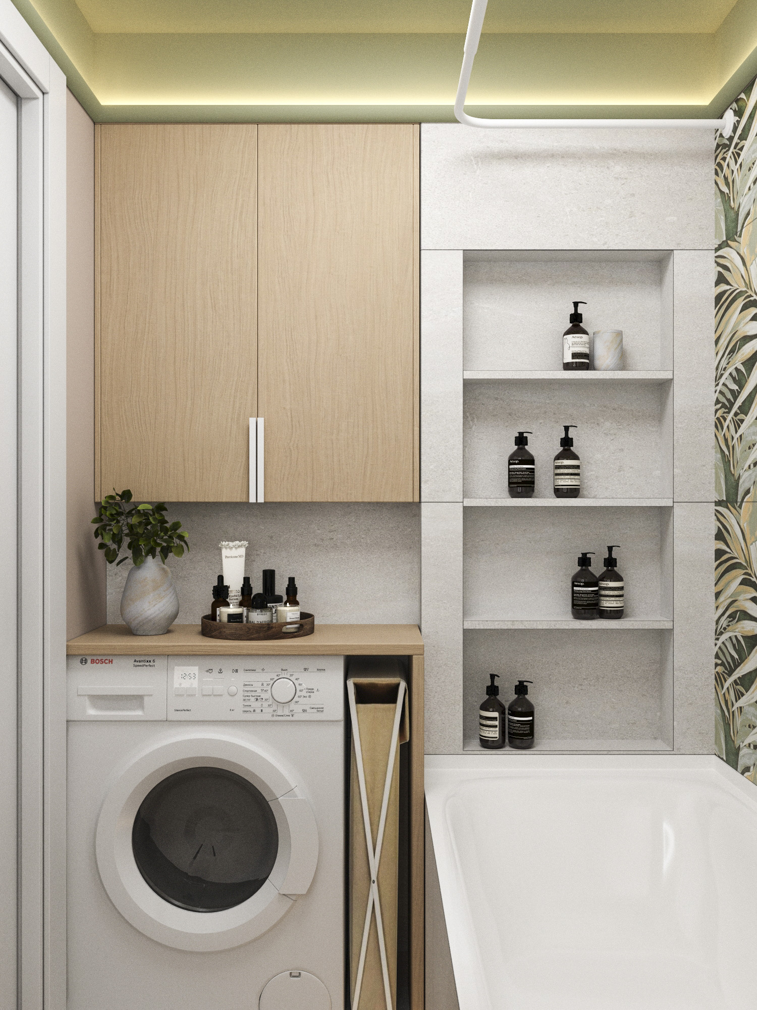 Проект квартиры с цветными акцентами.