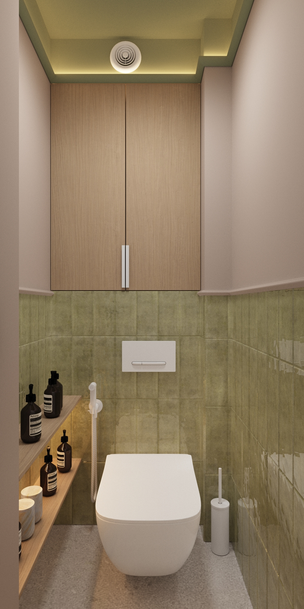 Проект квартиры с цветными акцентами.