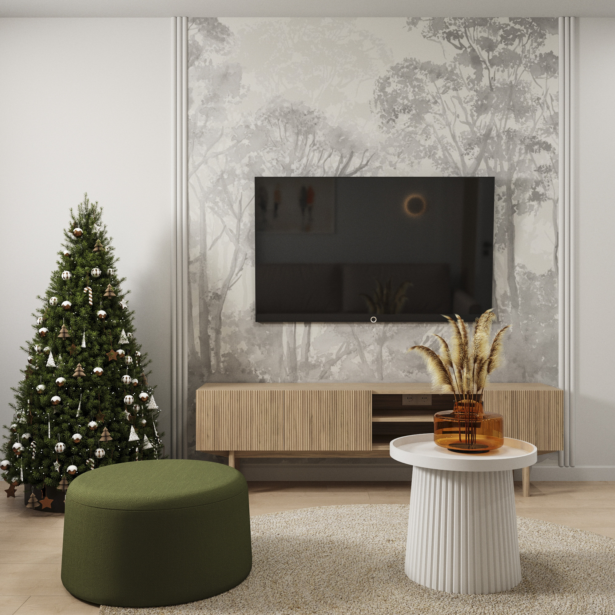 Проект квартиры с цветными акцентами.