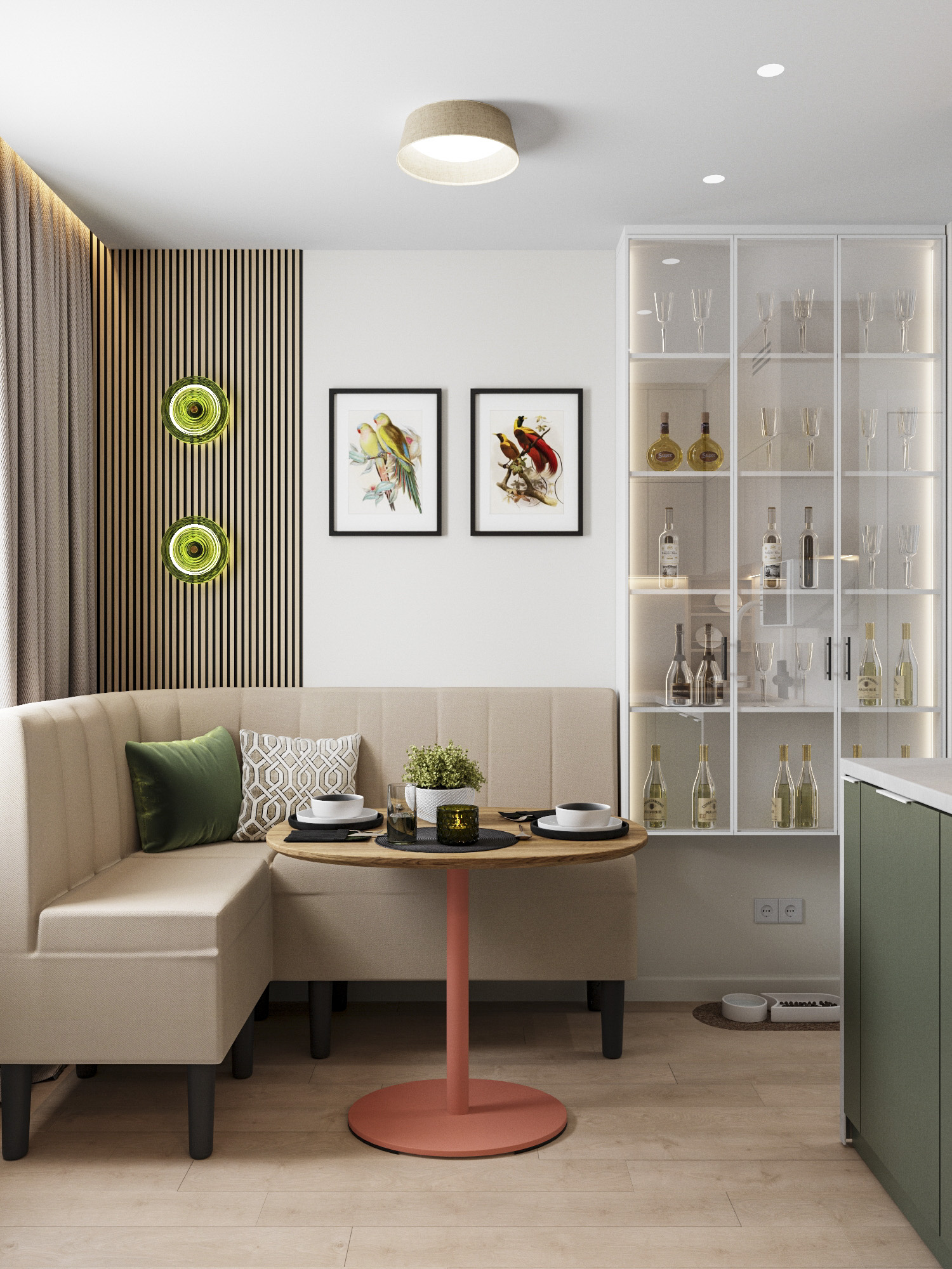 Проект квартиры с цветными акцентами.