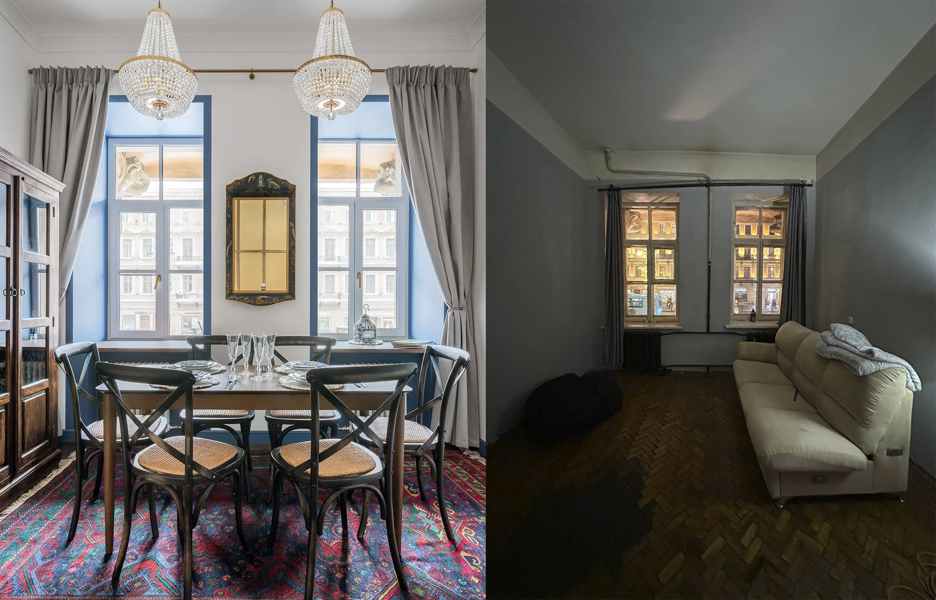 Антикварная квартира на Невском проспекте. Готовый ремонт.