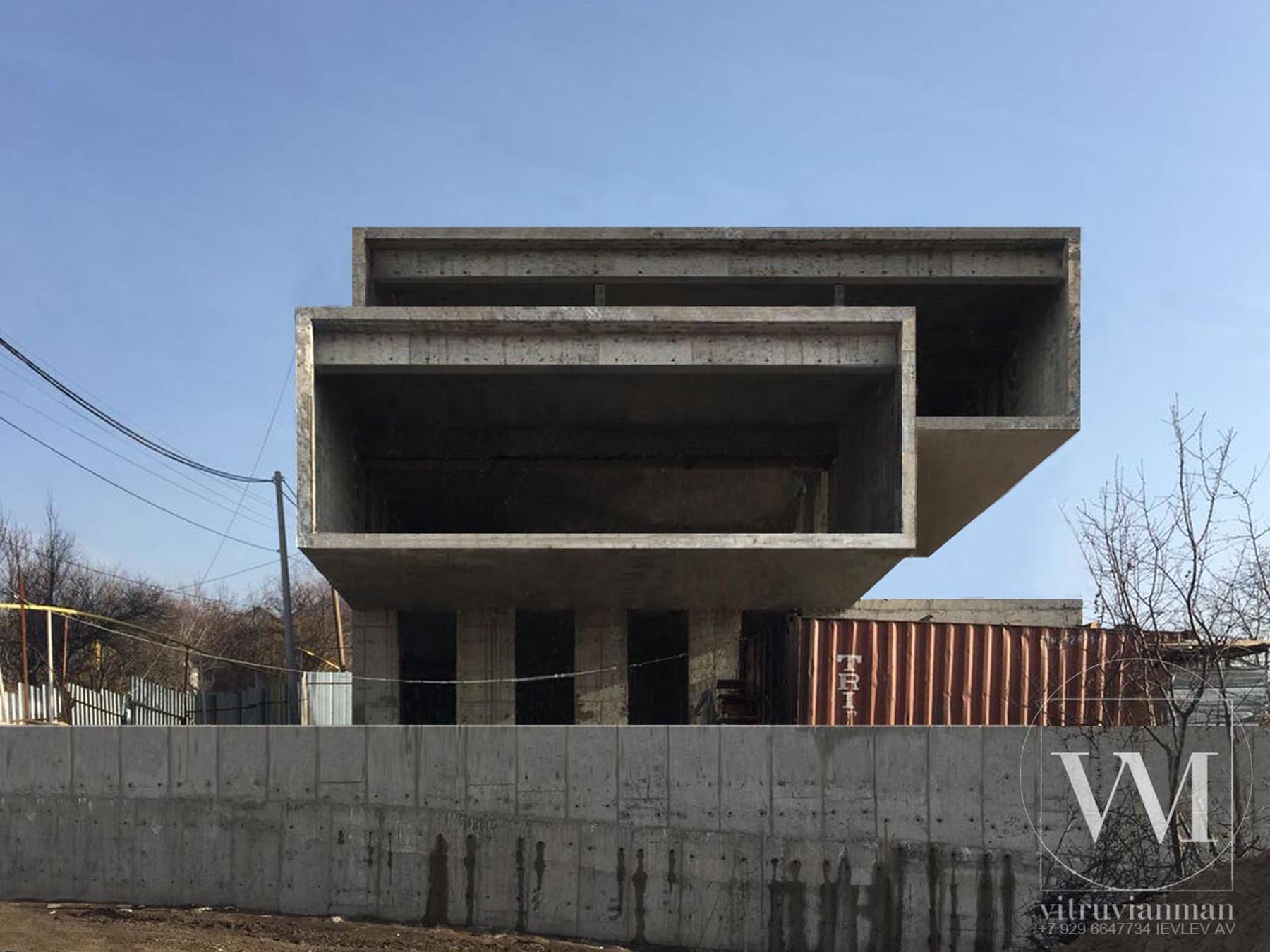 Обложка проекта: Проект индивидуального жилого дома виллы на слконе в горах рядом с Сочи — 900м2