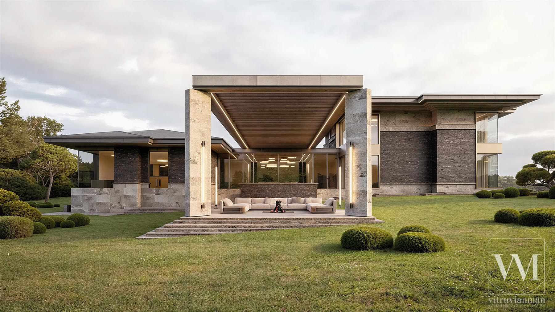 Обложка проекта: Современный дом в стиле Райта — Проект дома в стиле Райта