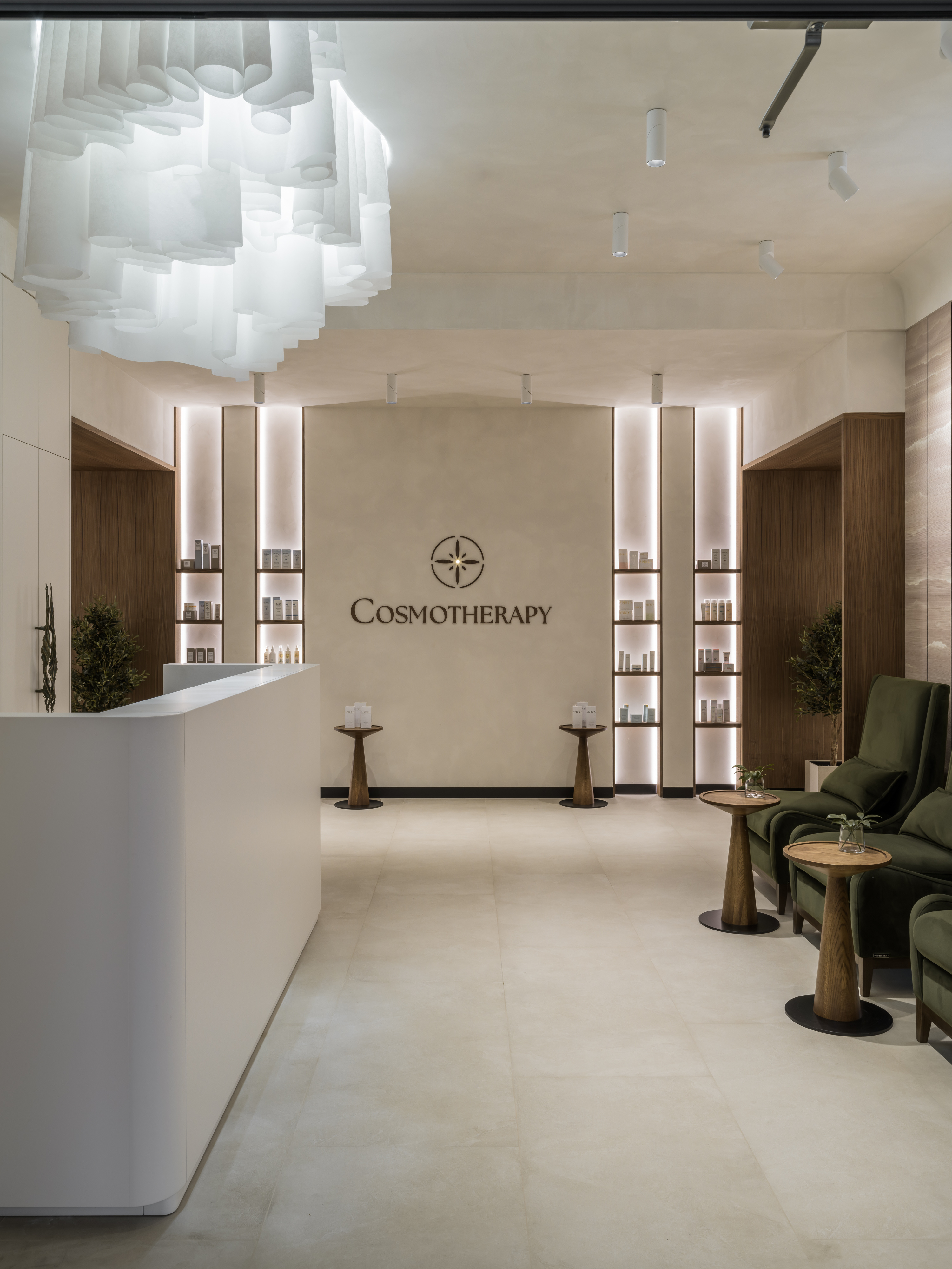 Фактурная люстра Wave ceiling для зоны ресепшен