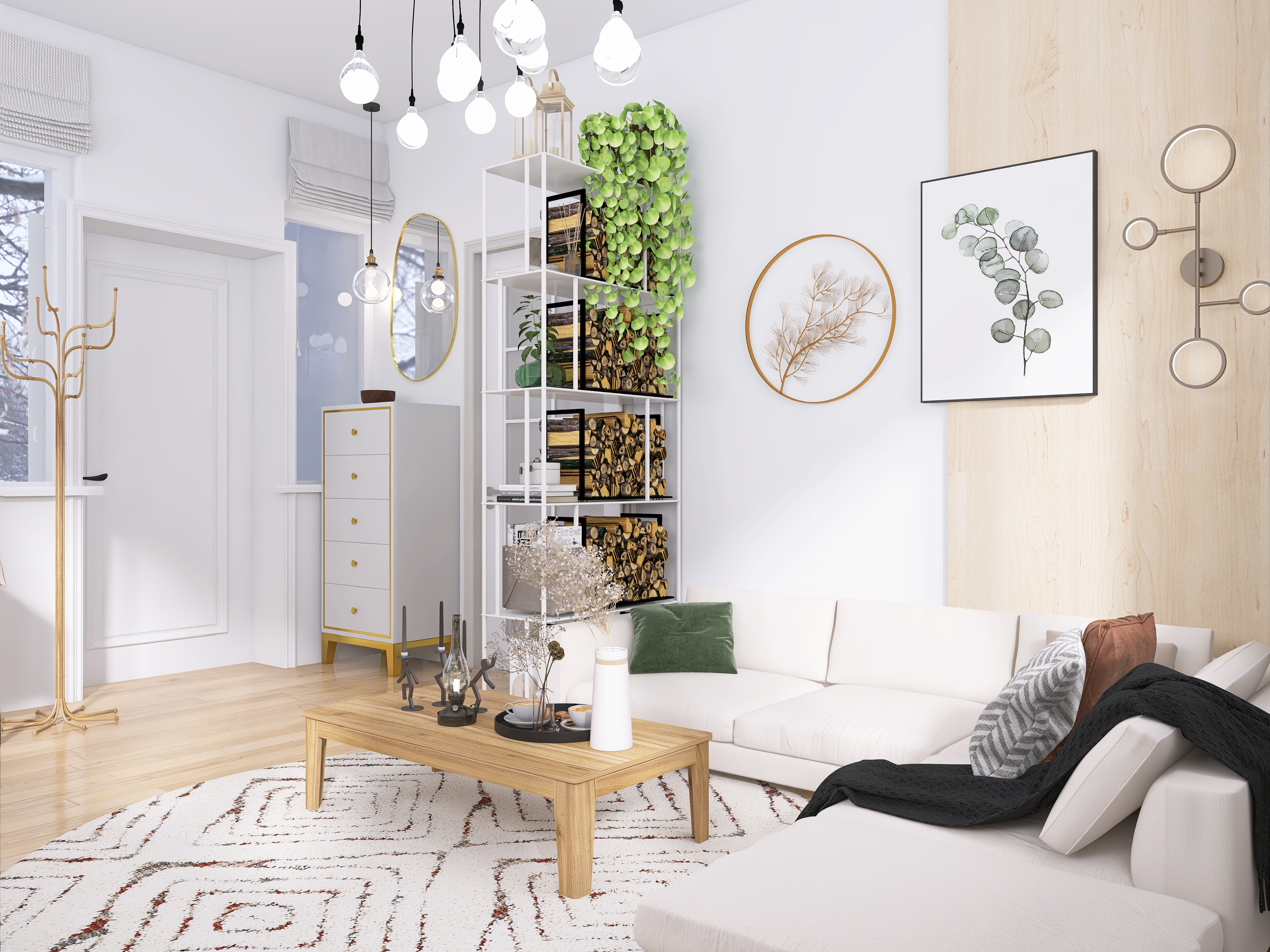 Дом в скандинавском стиле для двух человек и нескольких гостей