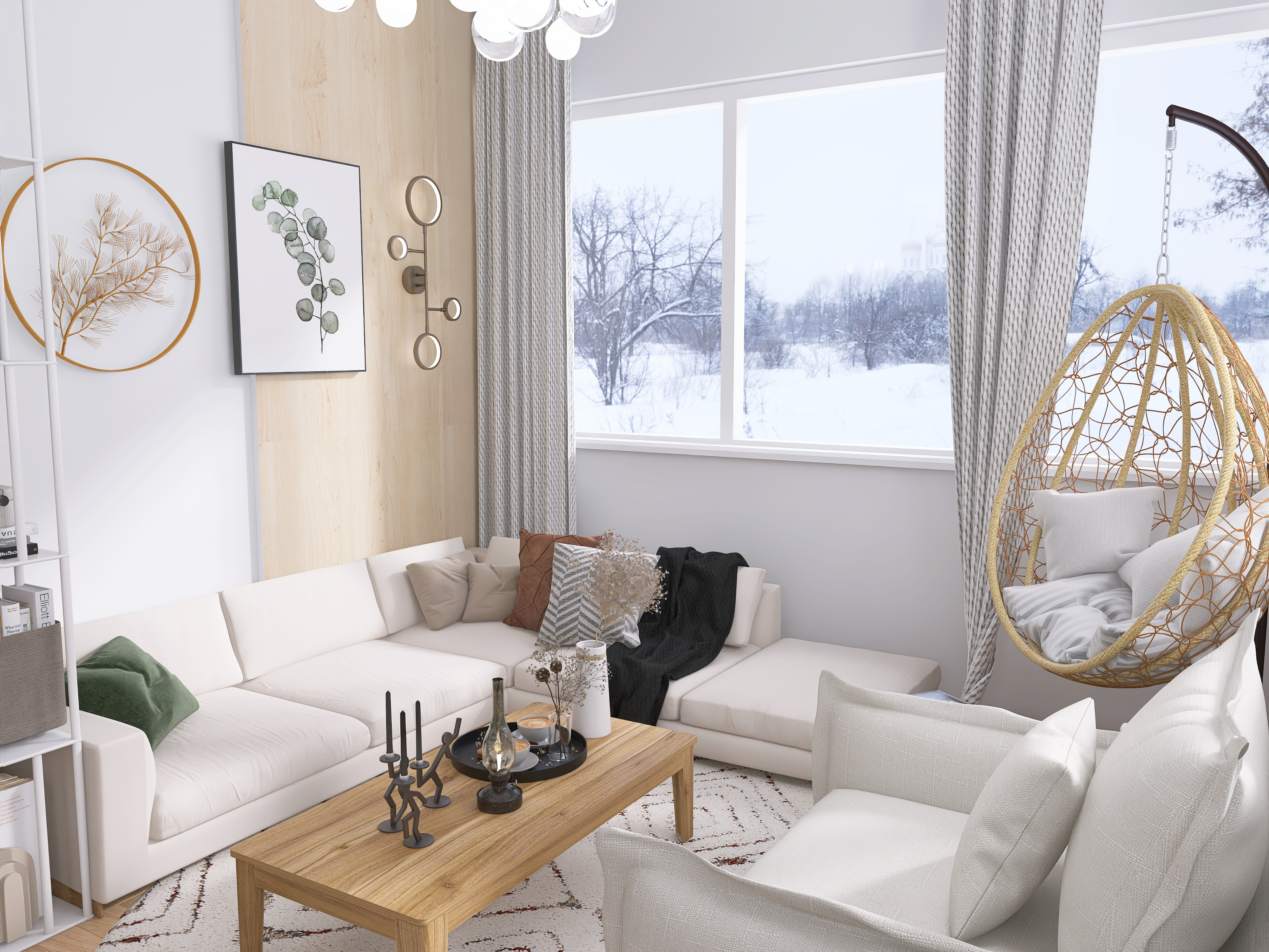 Дом в скандинавском стиле для двух человек и нескольких гостей