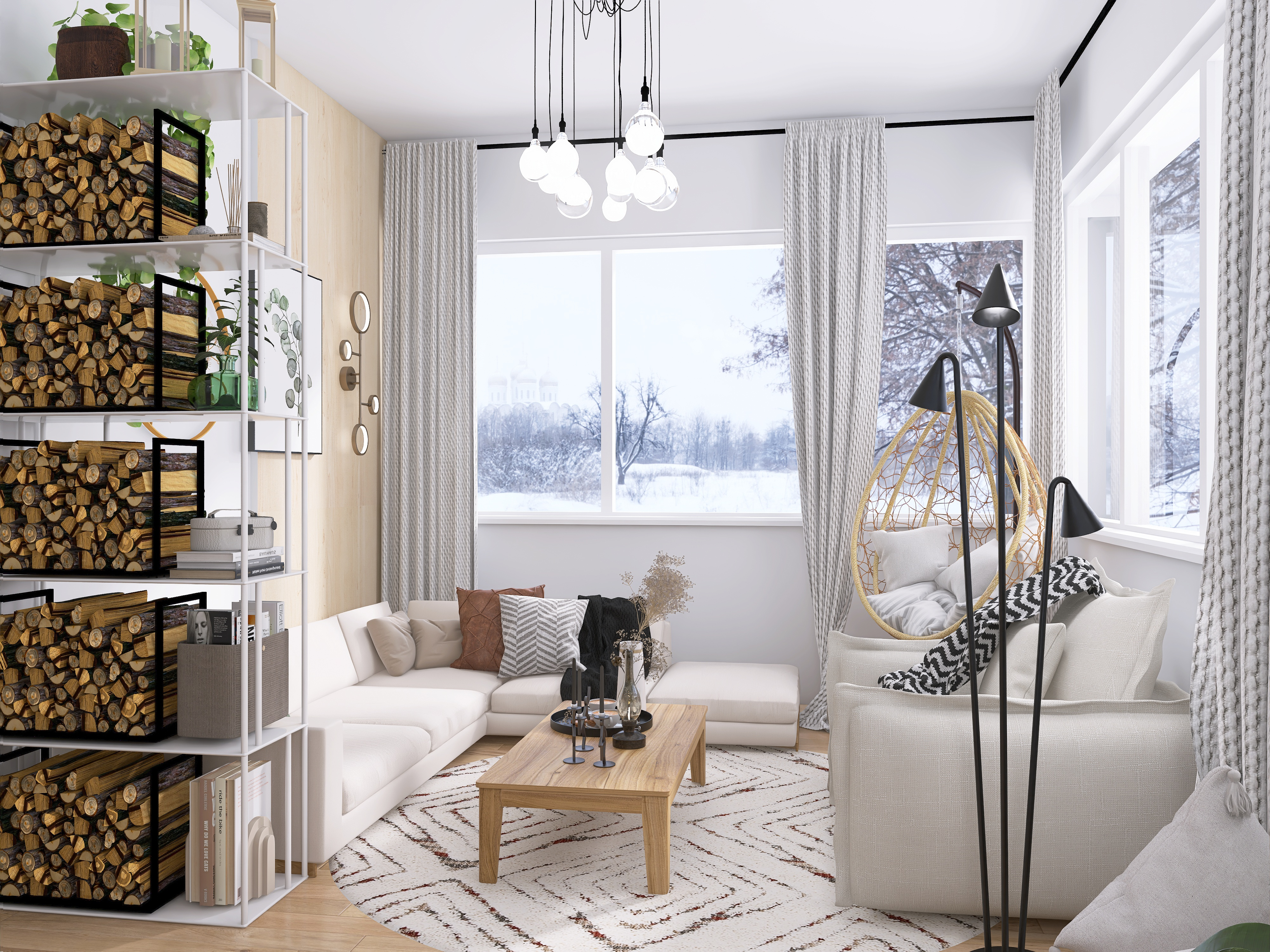 Дом в скандинавском стиле для двух человек и нескольких гостей