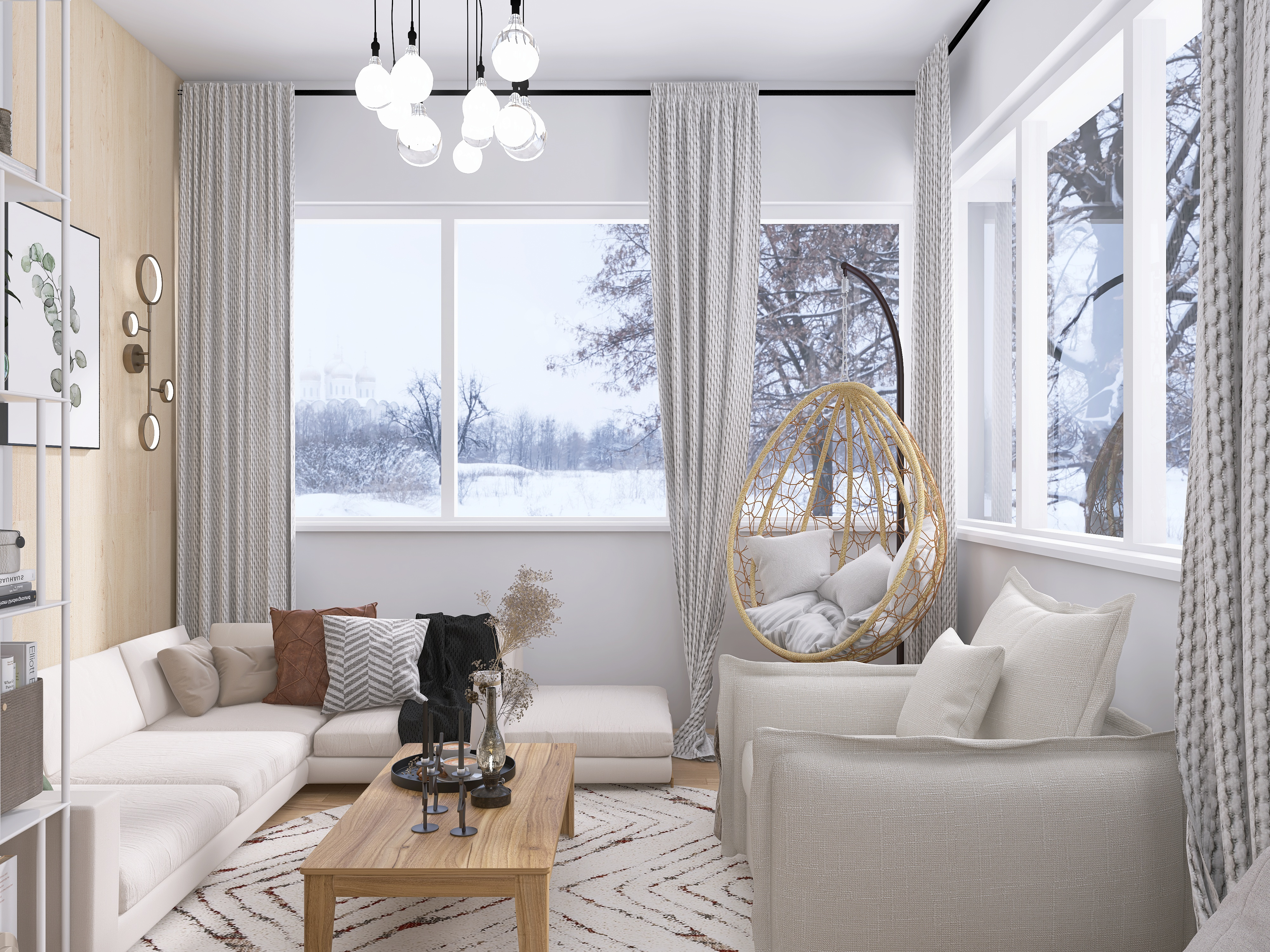 Дом в скандинавском стиле для двух человек и нескольких гостей