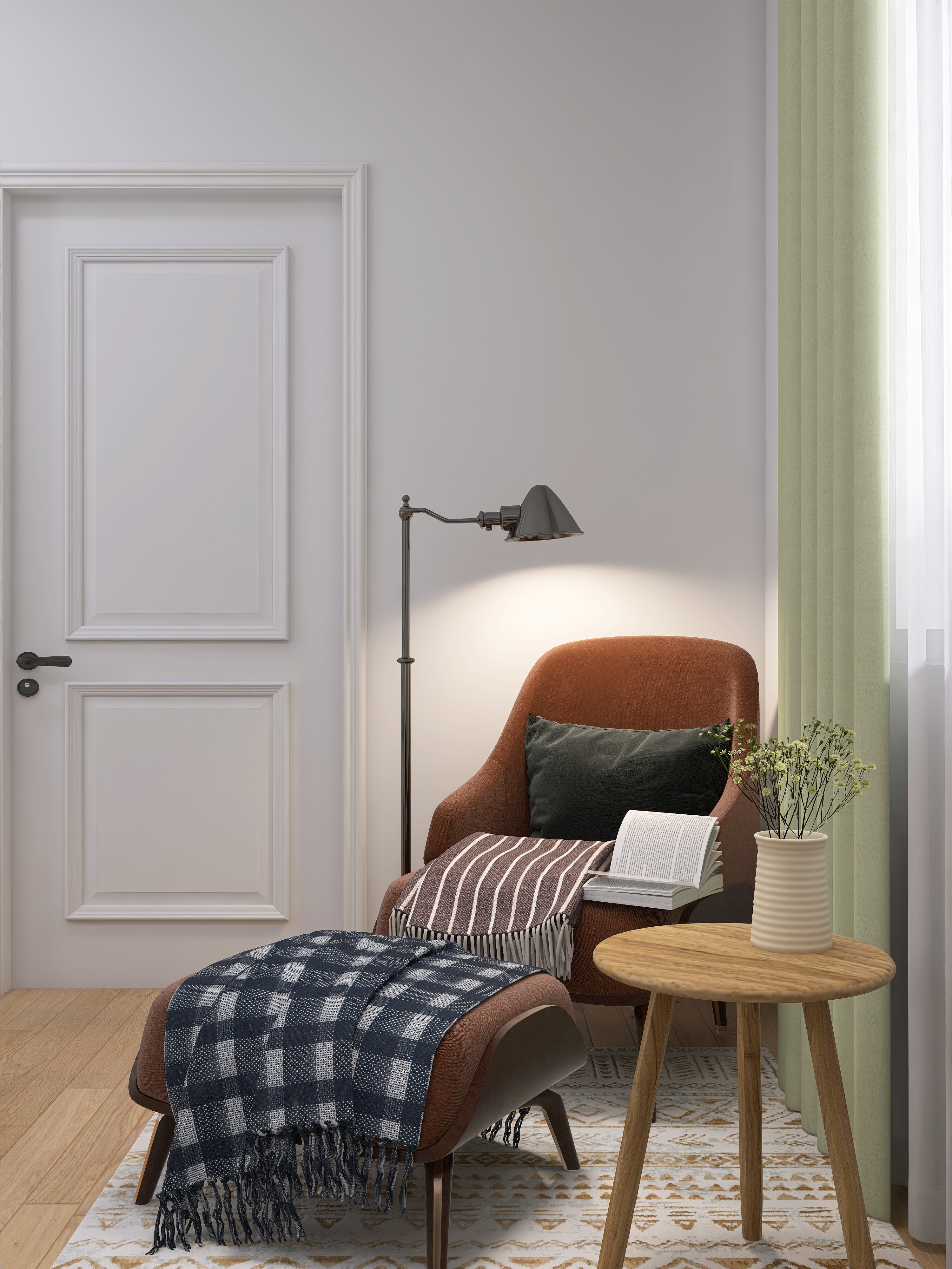 Дом в скандинавском стиле для двух человек и нескольких гостей