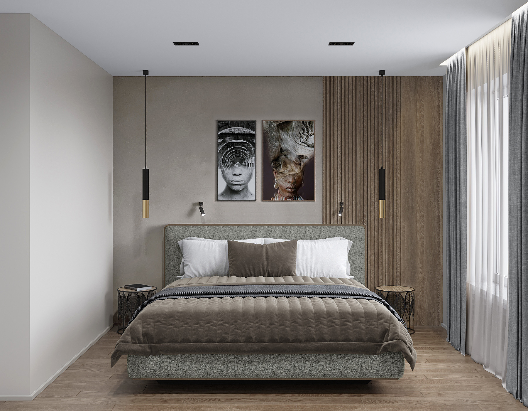 Обложка проекта: Квартира, ж/к «Гринада»/ Квартира 60 м2 на юге Москвы для семейной пары.