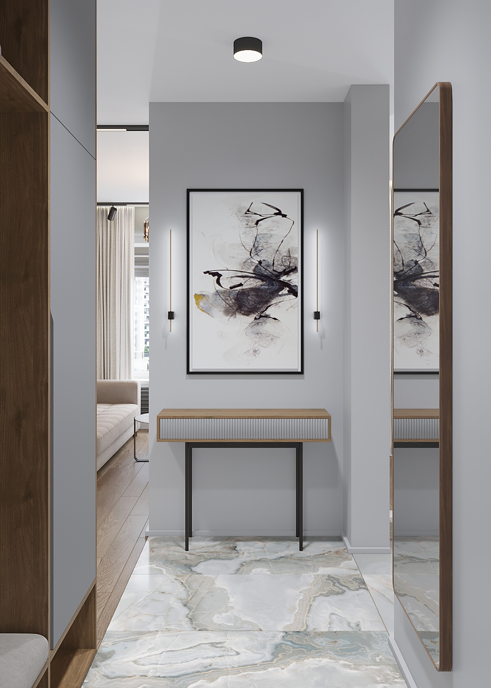 Квартира, ж/к «Гринада»/ Квартира 60 м2 на юге Москвы для семейной пары.