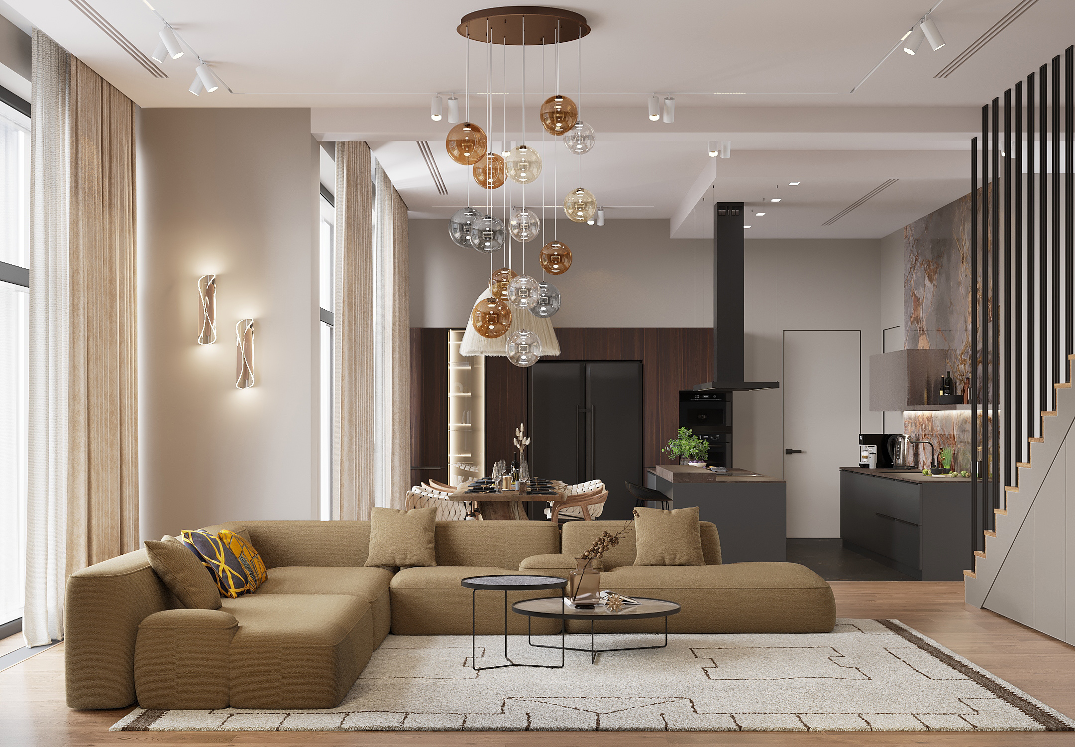 Дом 500м2, Новогорск - 1 этаж. В процессе реализации