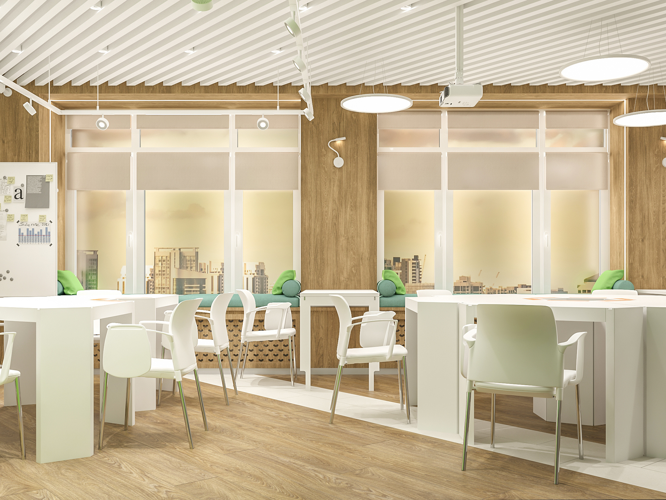 Интерьере  модульного Медиазала для БМАУ Центр по работе с молодежью  "МОЛОДЕЖКА"