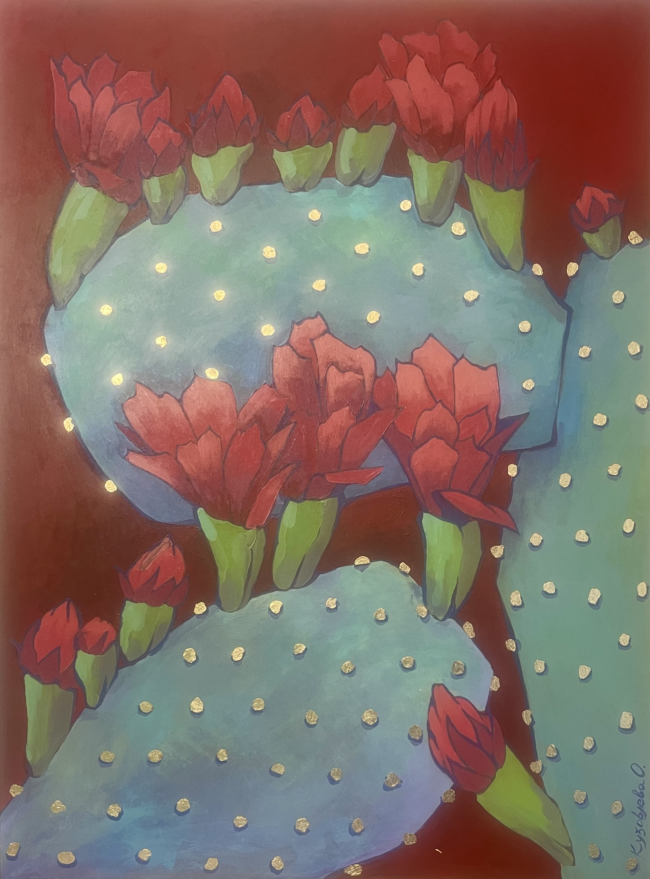 Авторская живопись «Кактусы»