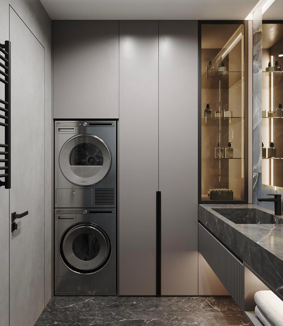 Гостевой санузел/Постирочная в ЖК Вэри