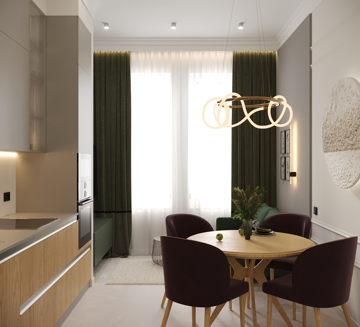 Мягкий архитектурный минимализм с природной графикой