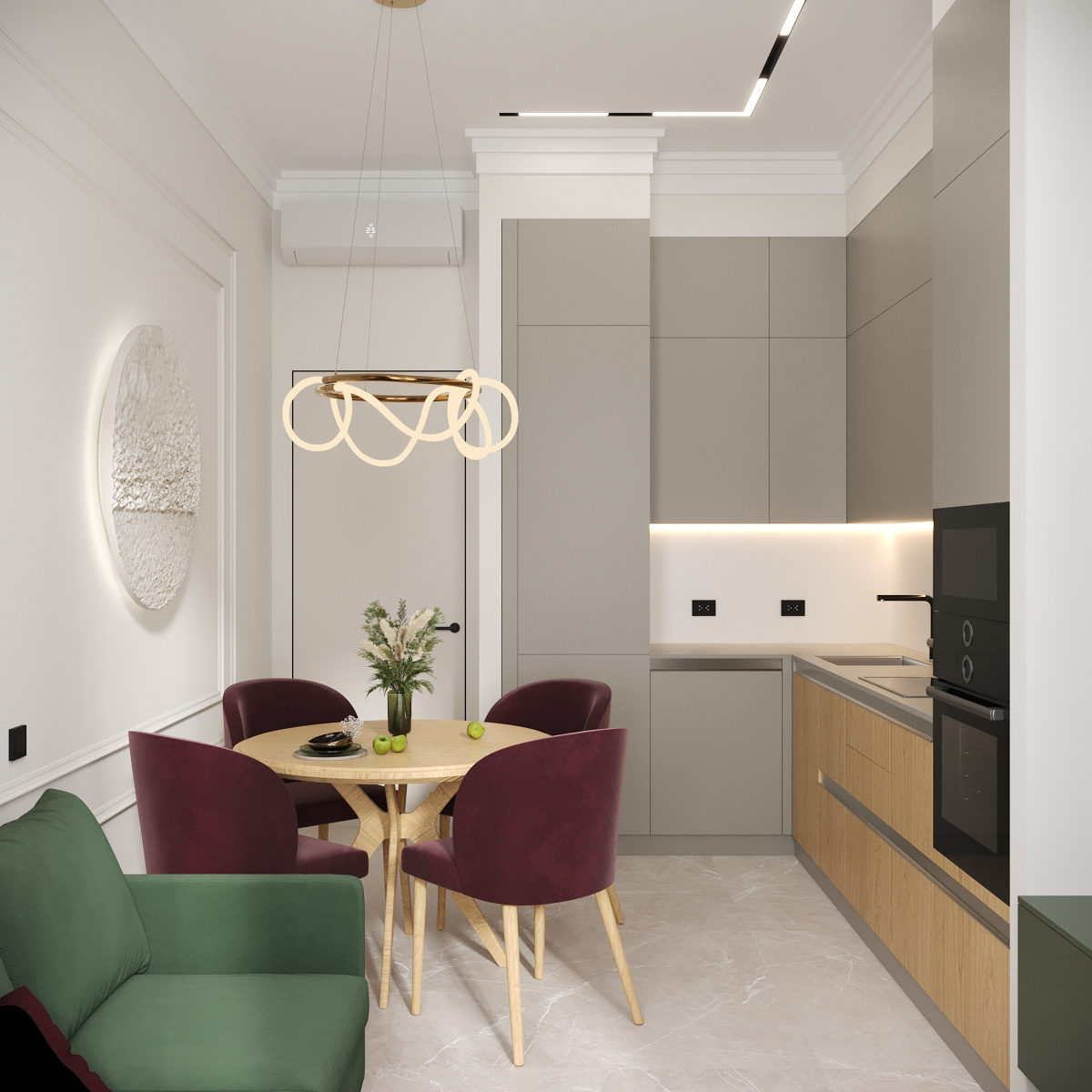 Мягкий архитектурный минимализм с природной графикой