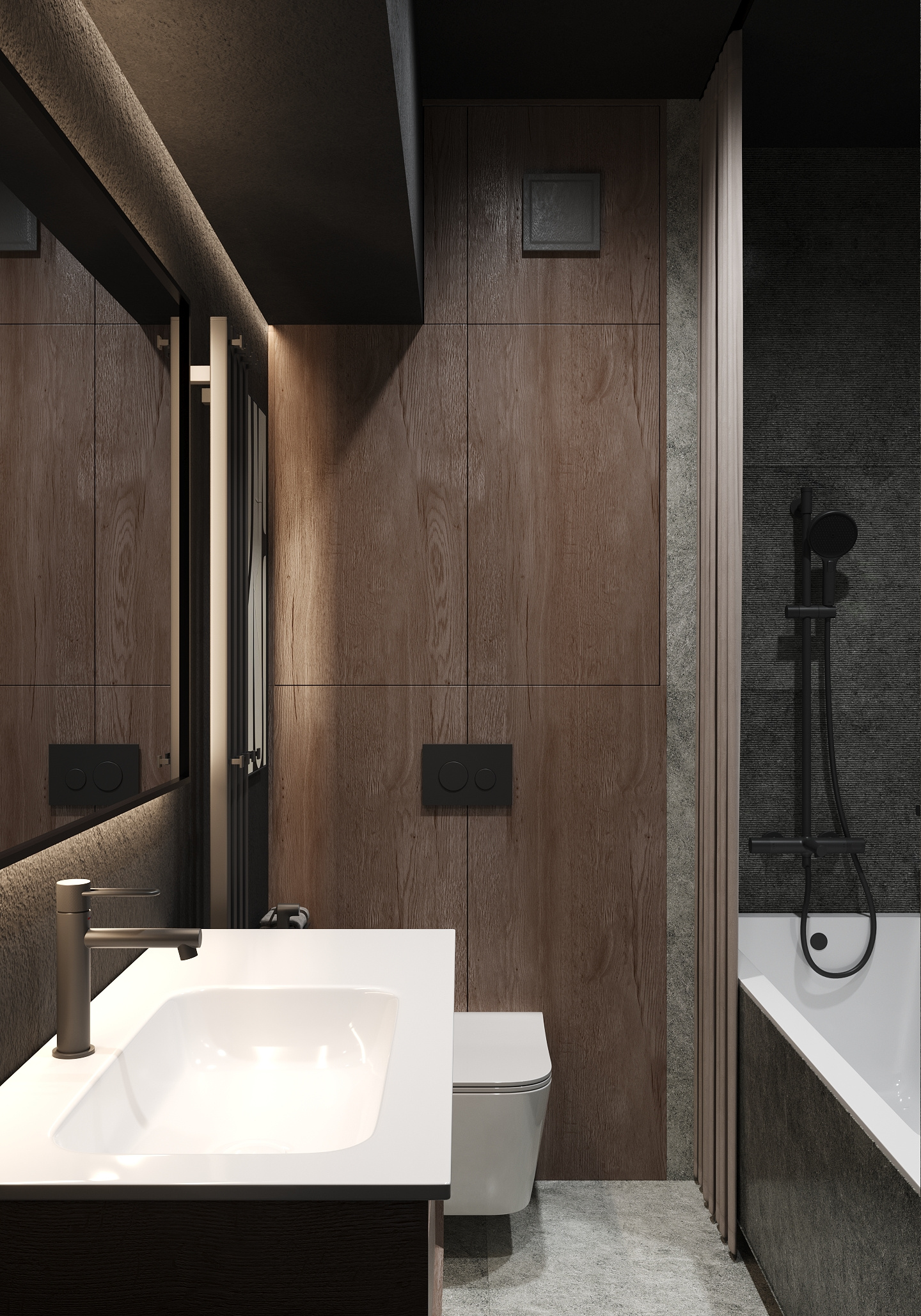 камерная ванная комната для талантливого фотографа