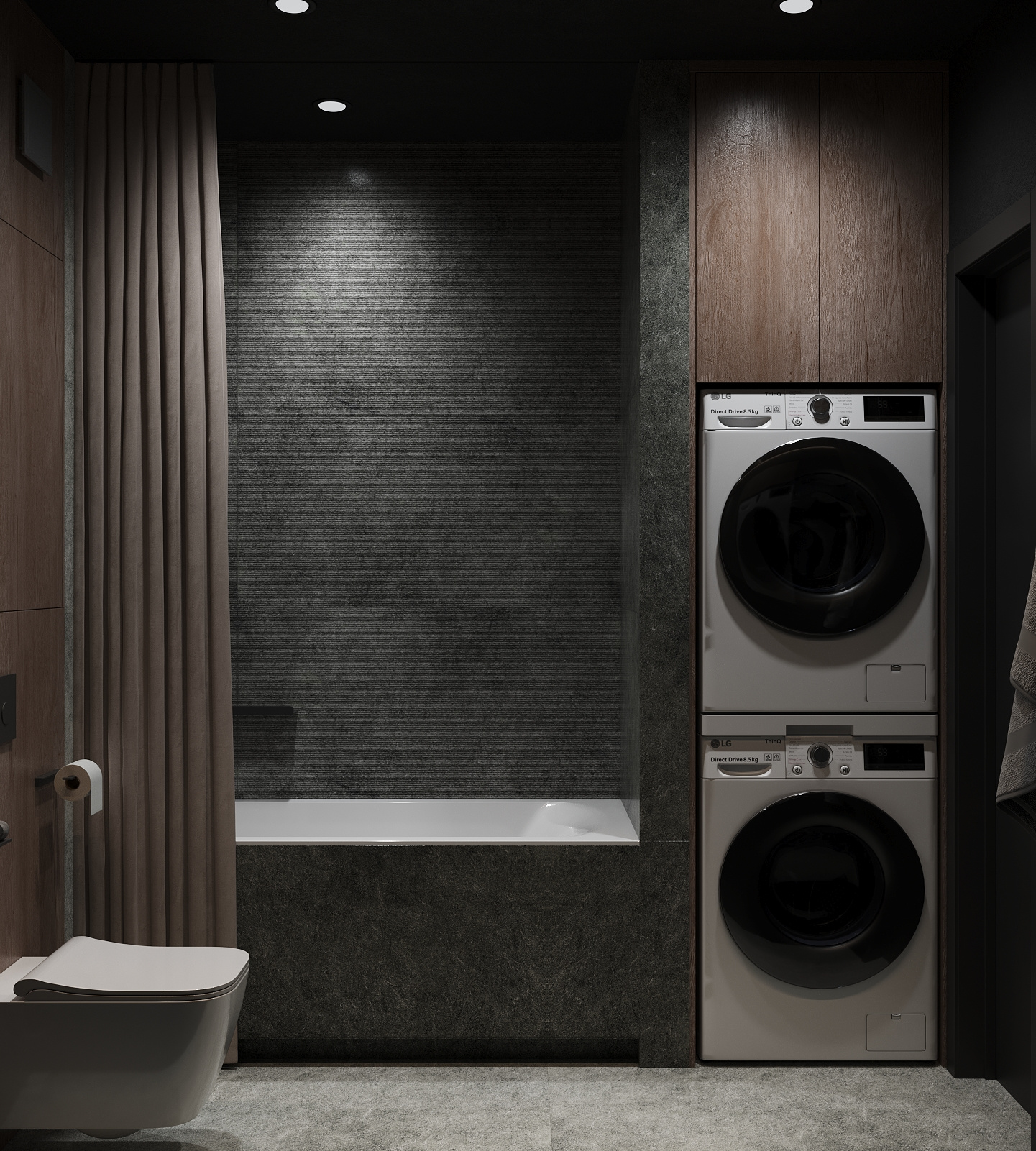 камерная ванная комната для талантливого фотографа