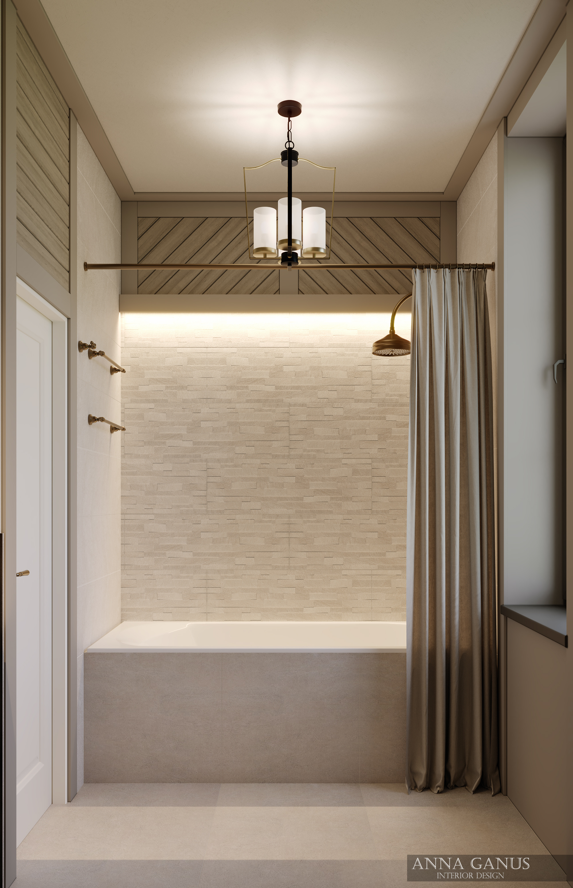 Домик в деревне в природных оттенках.