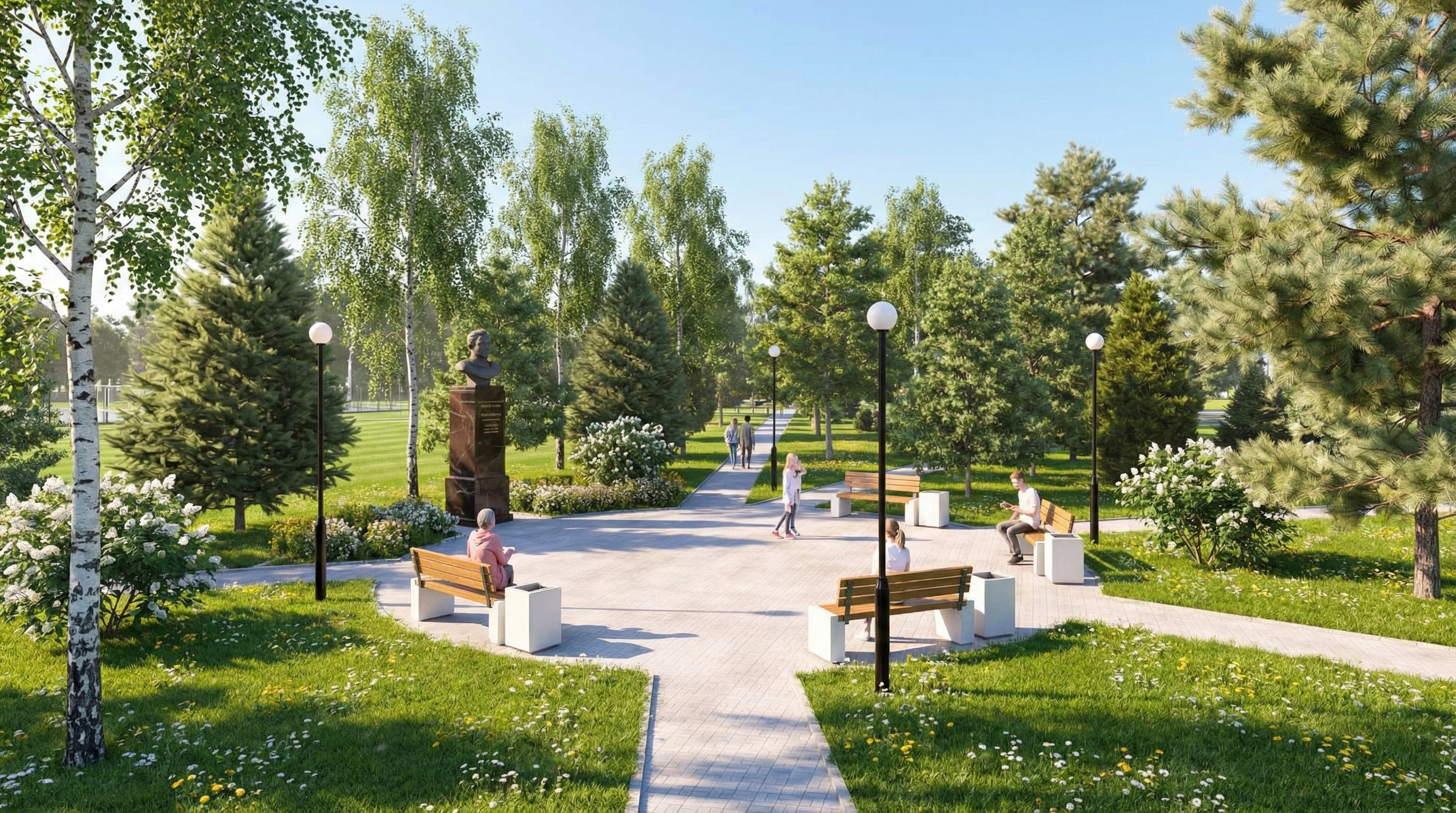 Парк Победы в рп Дмитриевка