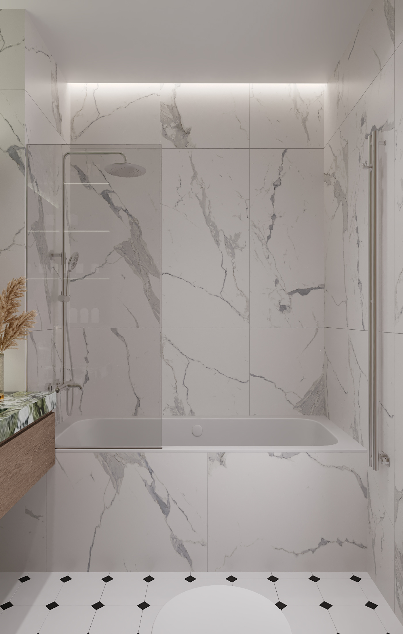 Квартира в бордовых оттенках