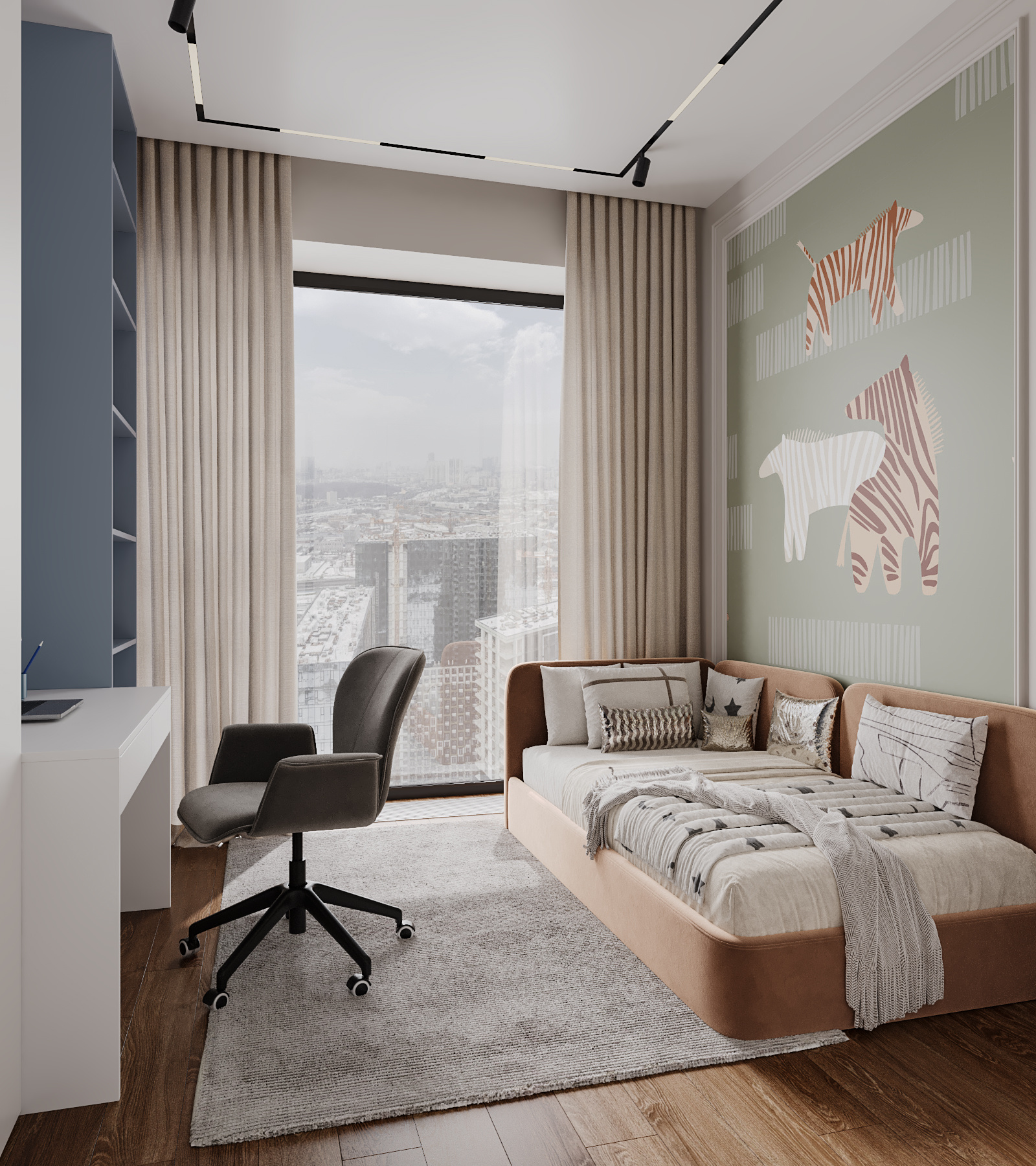 Квартира в бордовых оттенках