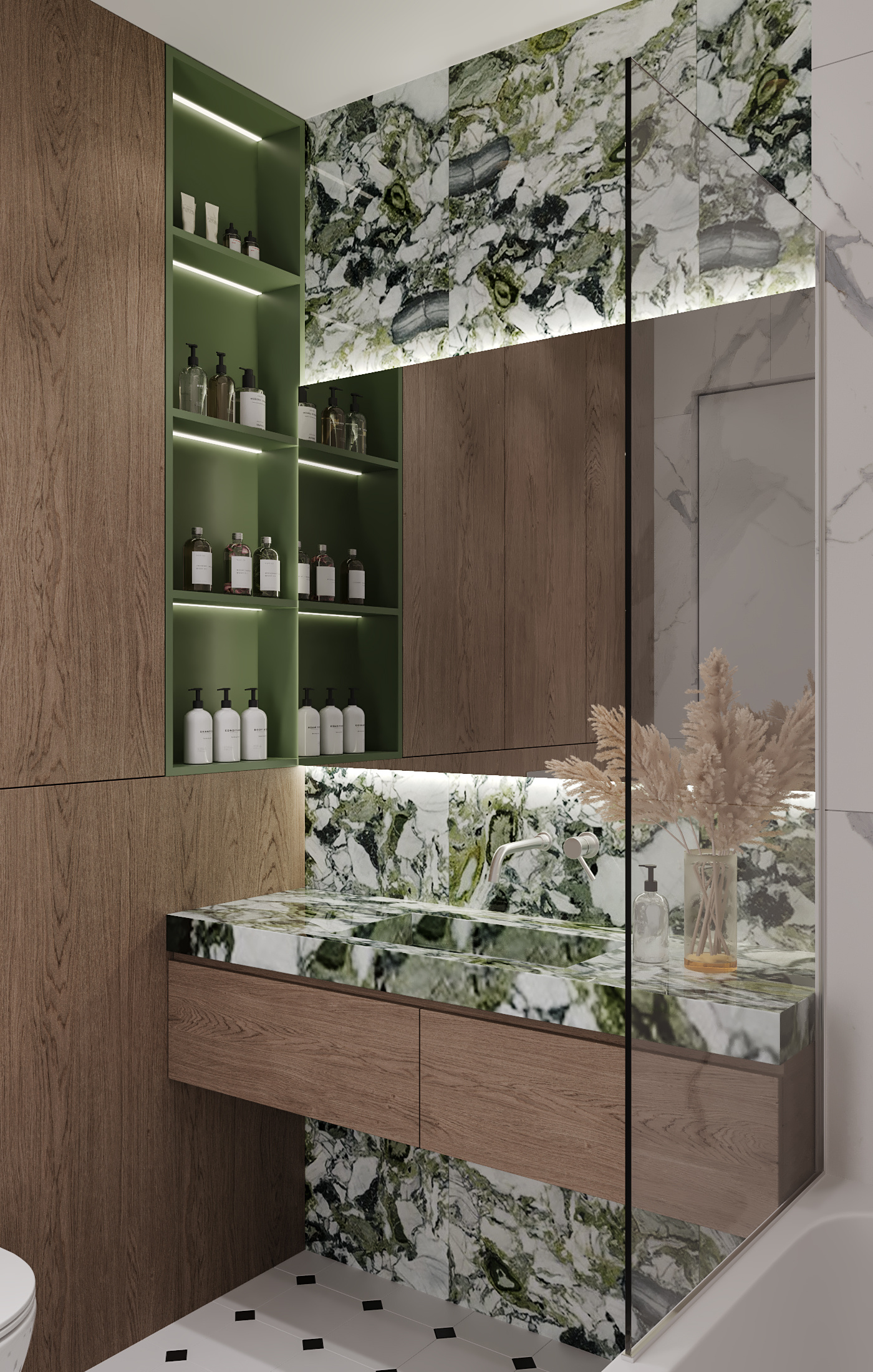 Квартира в бордовых оттенках