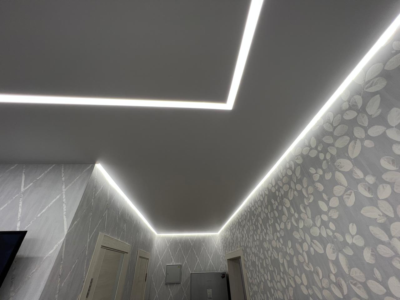 Натяжной потолок с подсветкой от компании ООО "К-потолки"