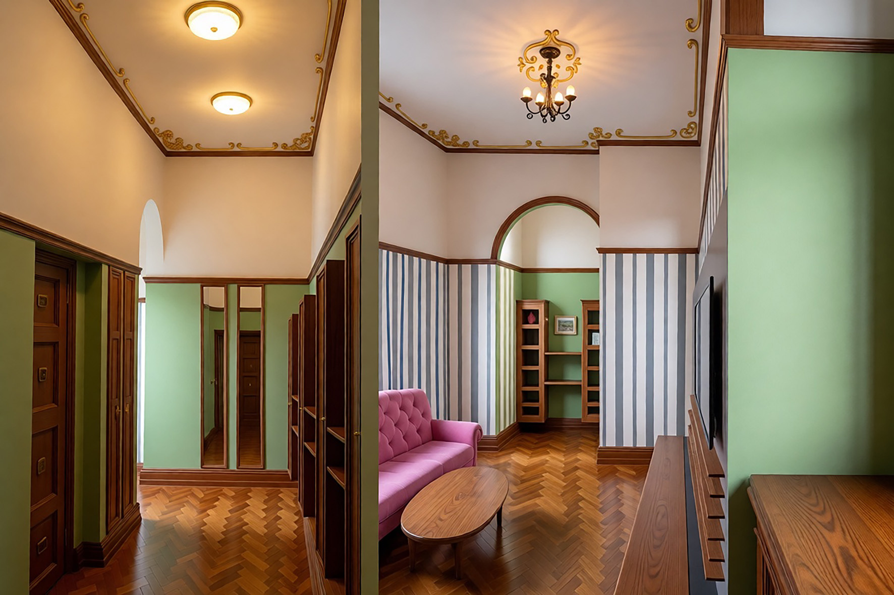 Эскизы к интерьеру квартиры в историческом доме на Фонтанке