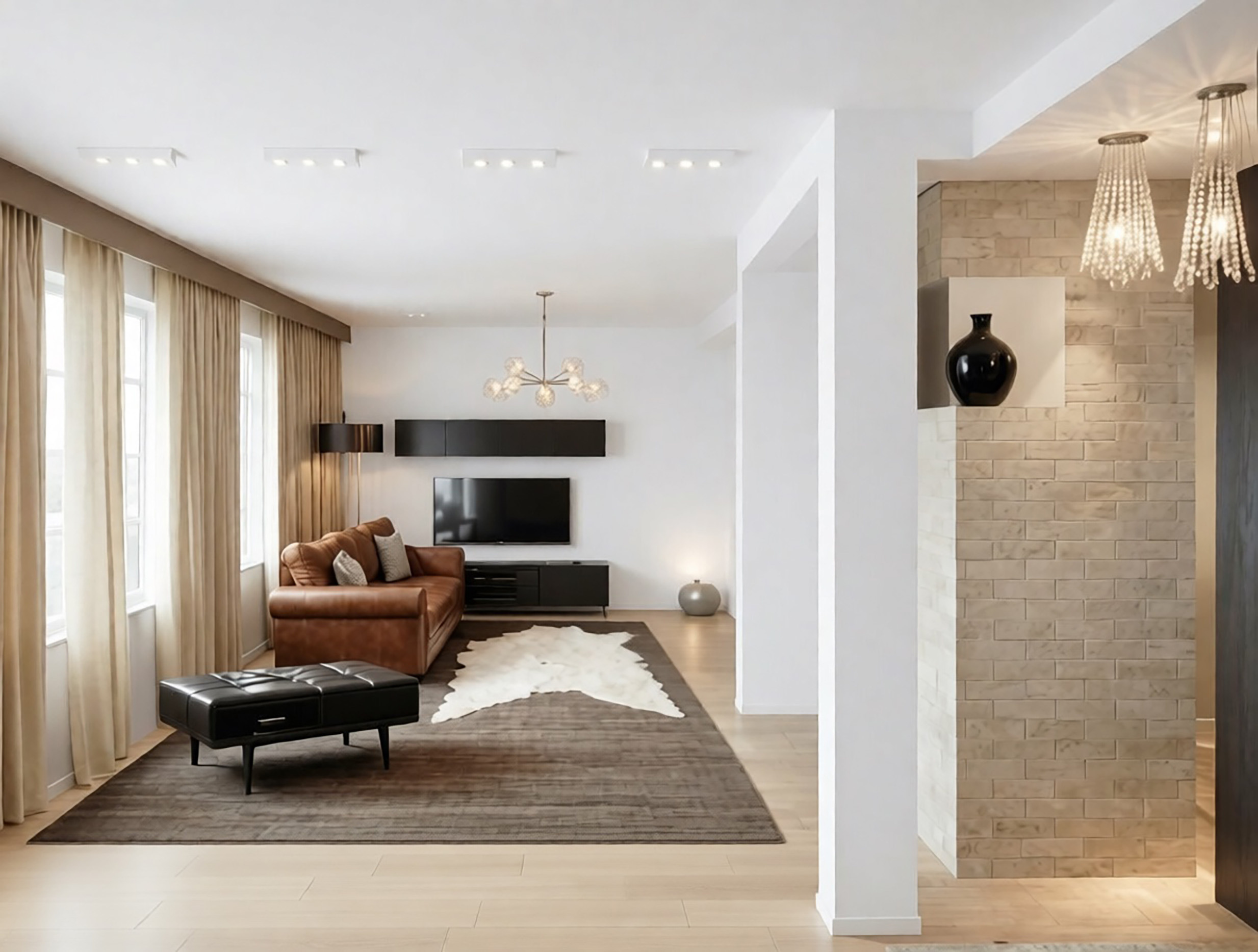 Проект интерьеров загородного дома в ЛО