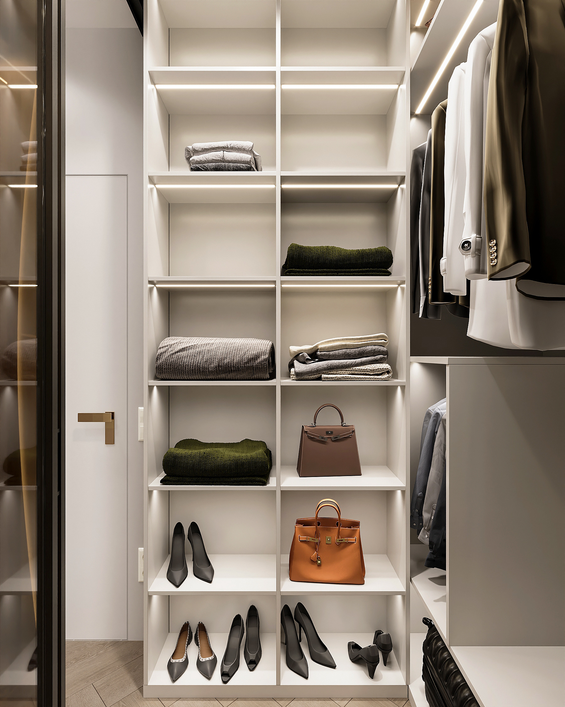 Спальня с радиусным изголовьем. Современный стиль