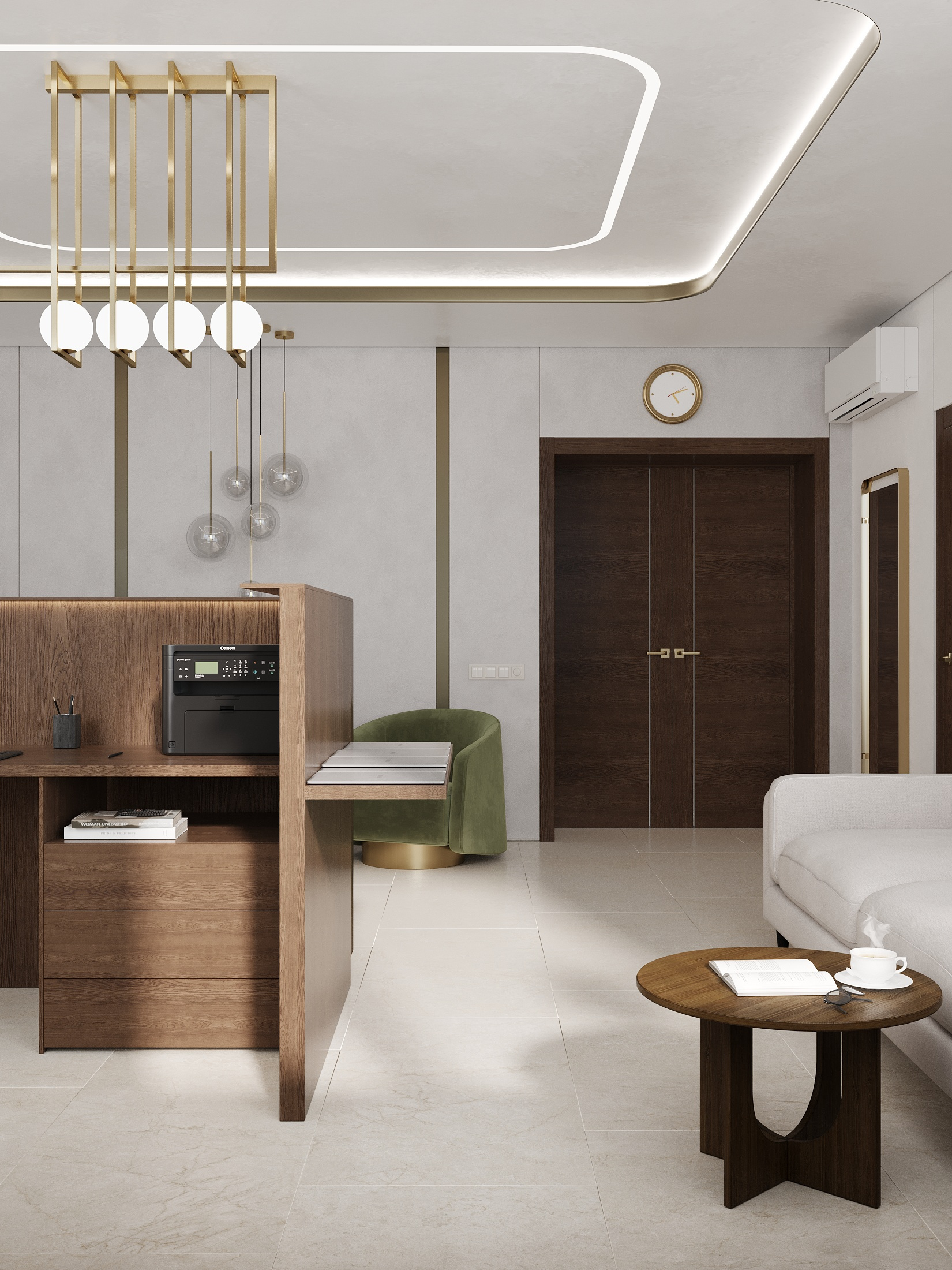 Офис для фармацевтической компании(кабинет, приемная, конферен-зал)общая пл. 163кв.м.