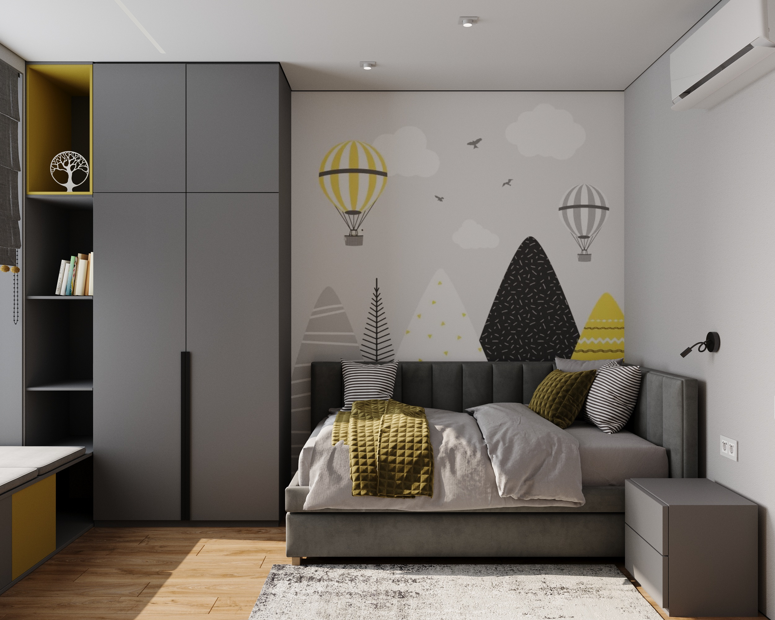 3д-визуализация интерьера детской