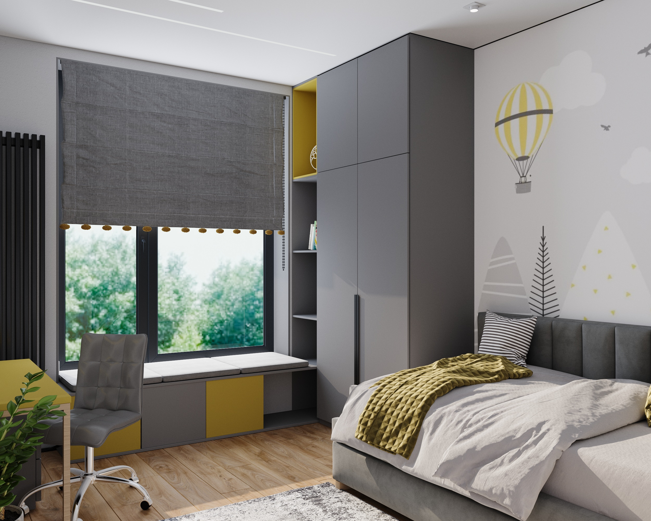 3д-визуализация интерьера детской