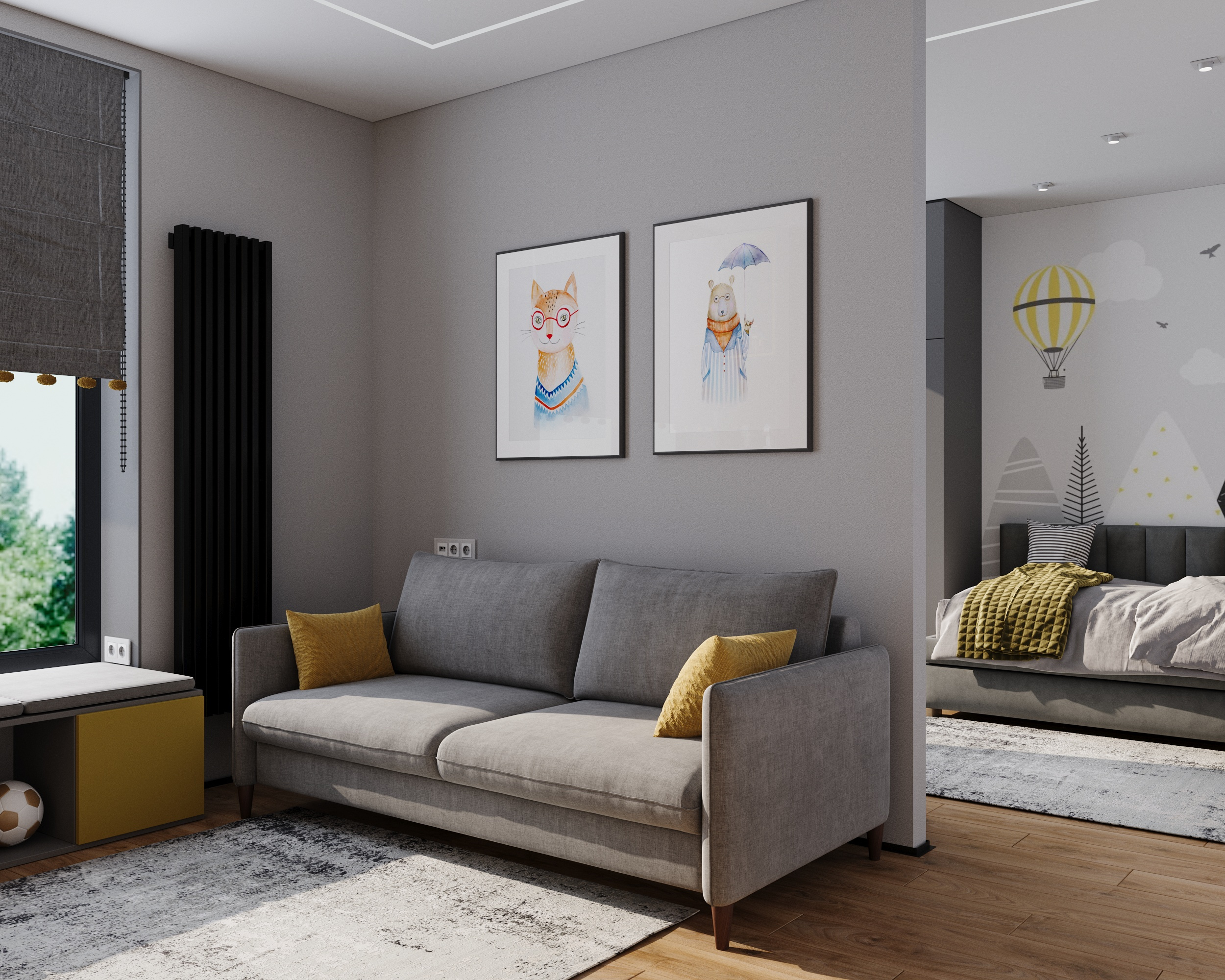 Обложка проекта: 3д-визуализация детской