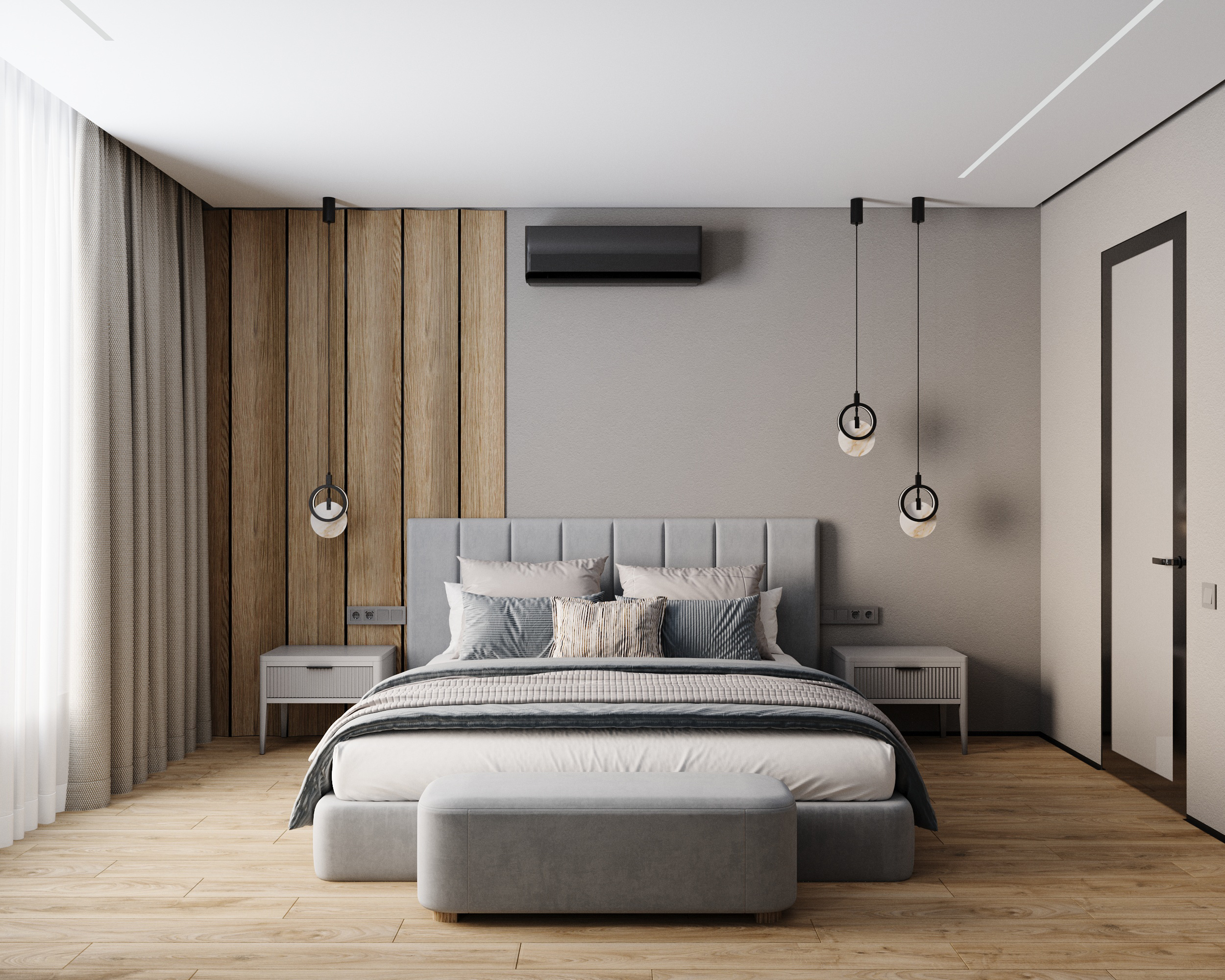 3д-визуализация дизайн-проекта мастер-спальни и мастер-с/у