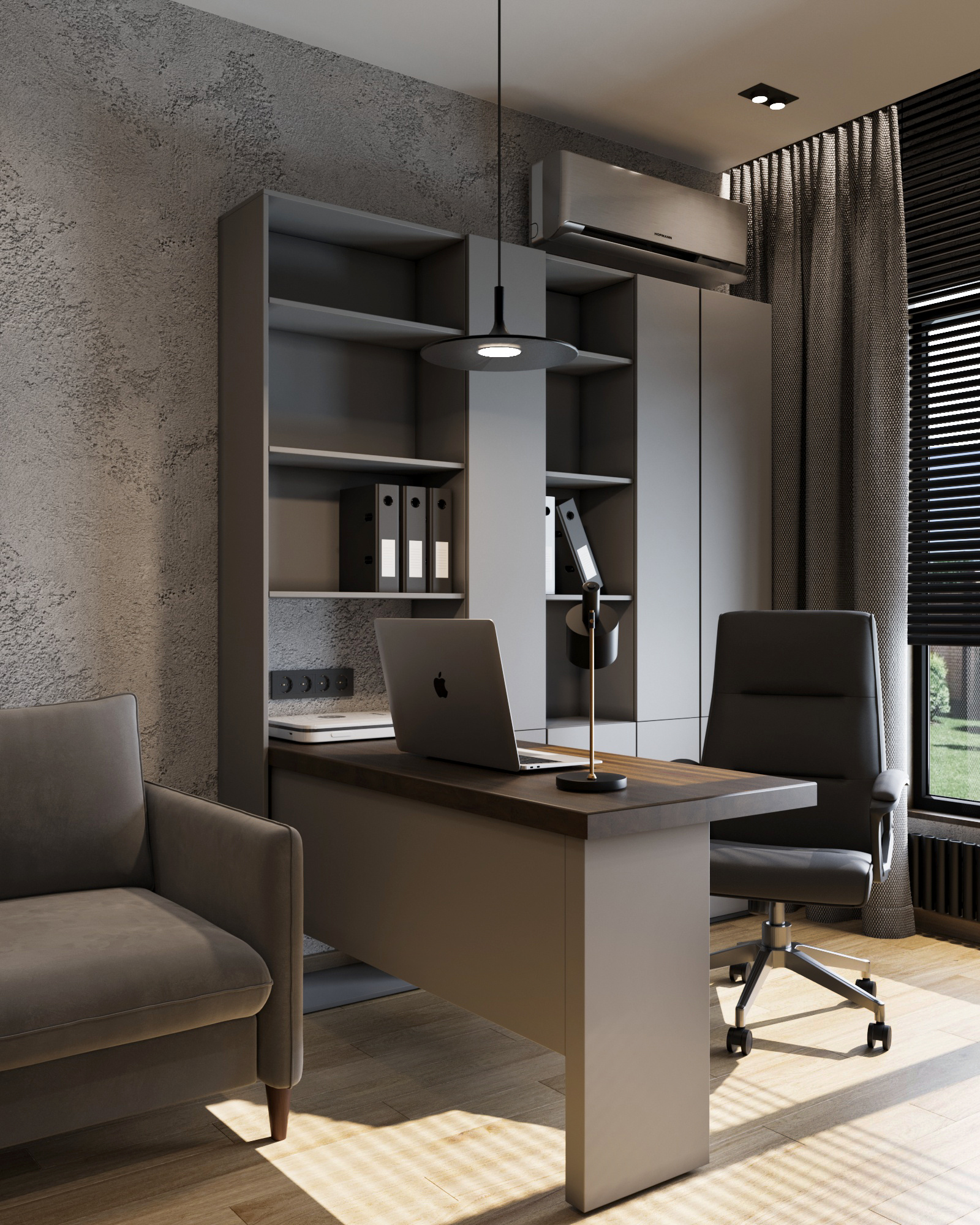 Обложка проекта: 3д-визуализация кабинета