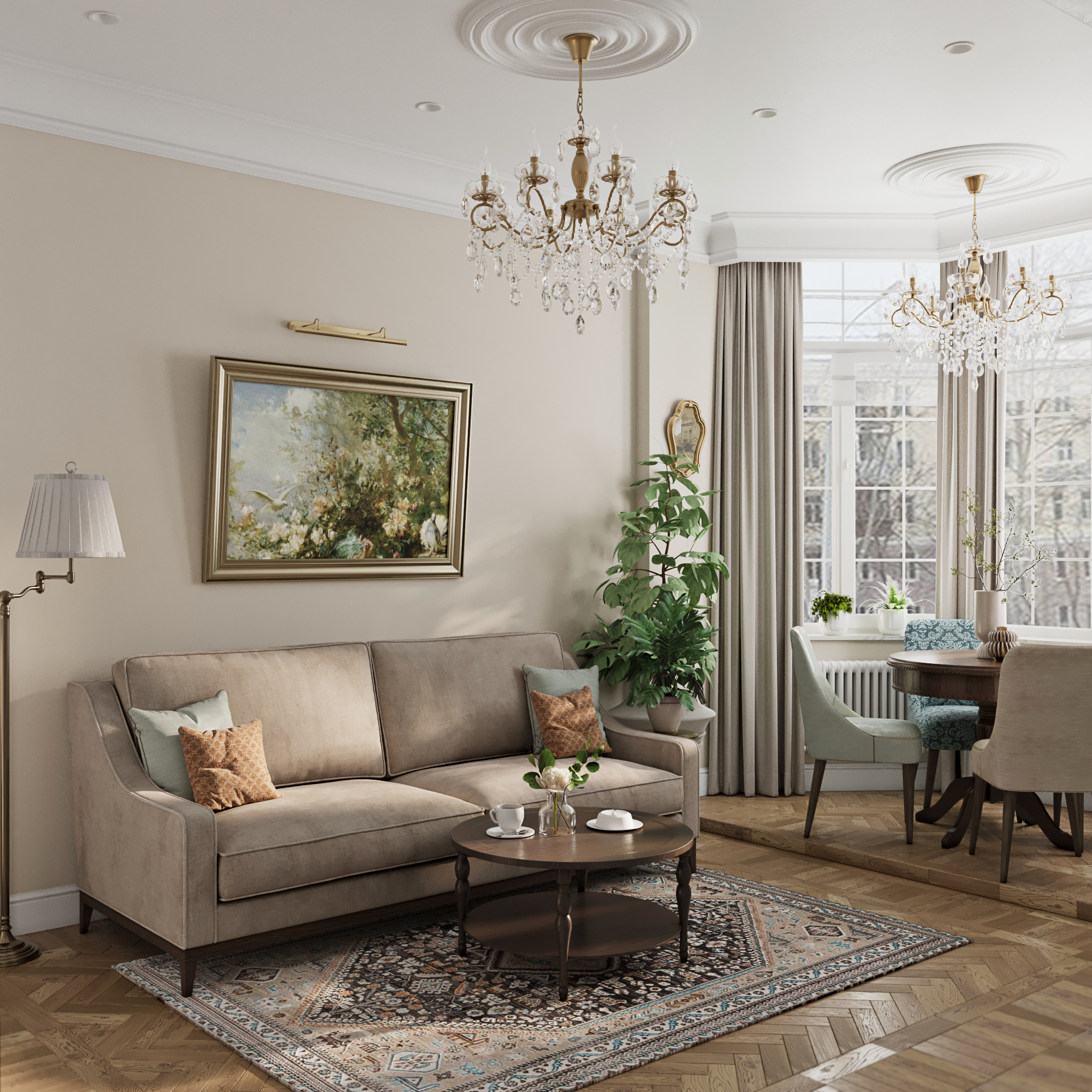 Обложка проекта: Дизайн-проект квартиры в ЖК Городок Чекистов