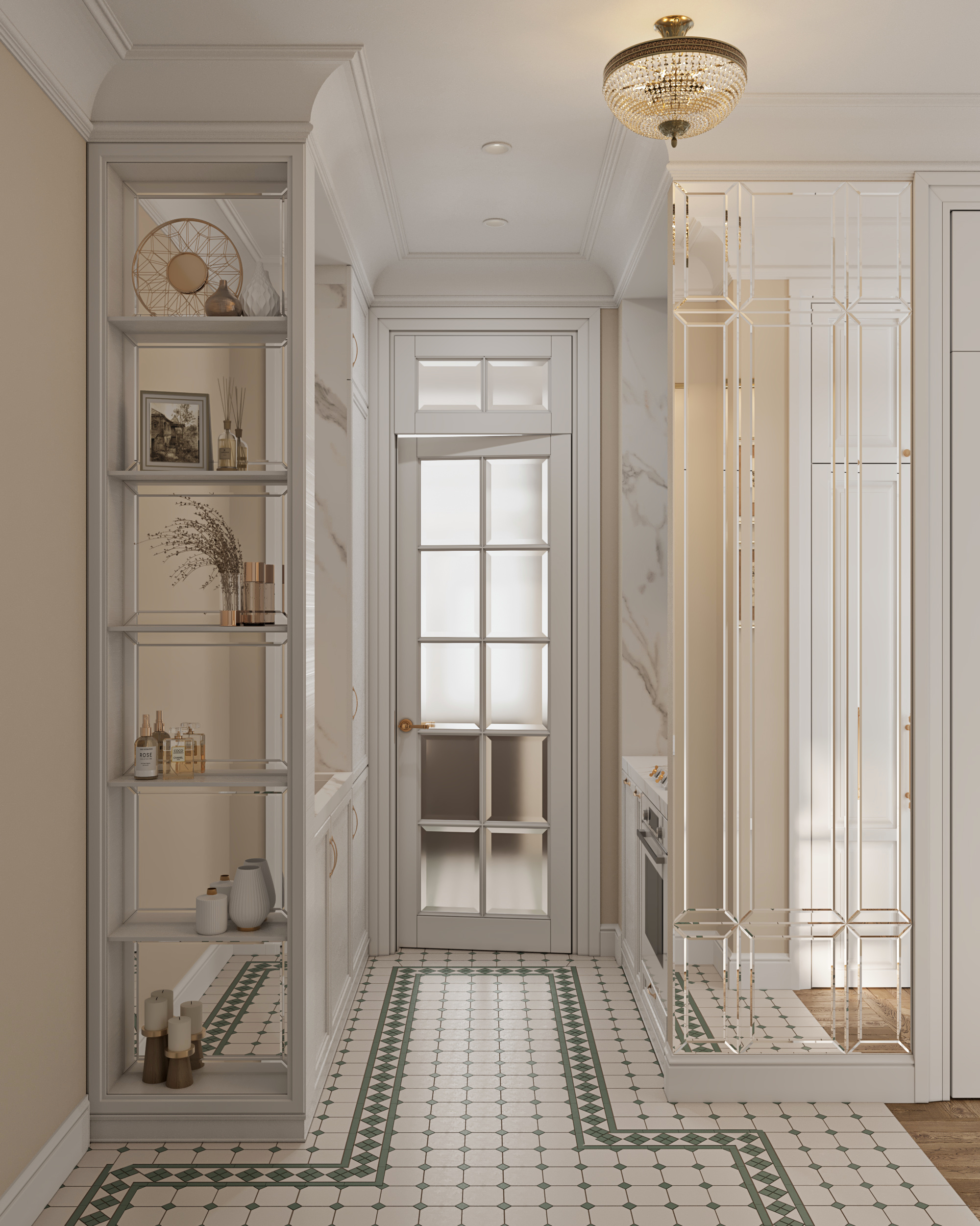 Дизайн-проект квартиры с классическом стиле.