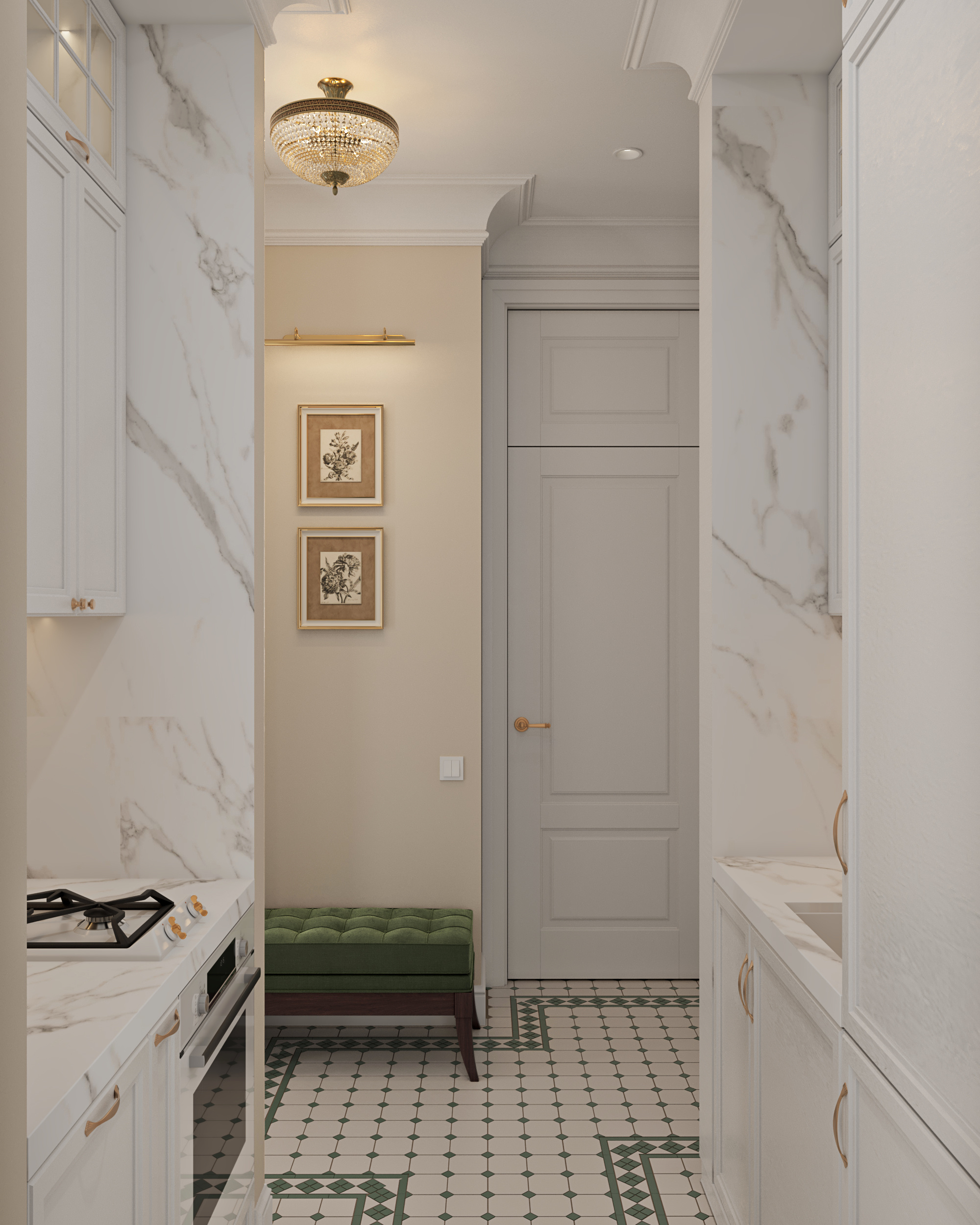 Дизайн-проект квартиры с классическом стиле.