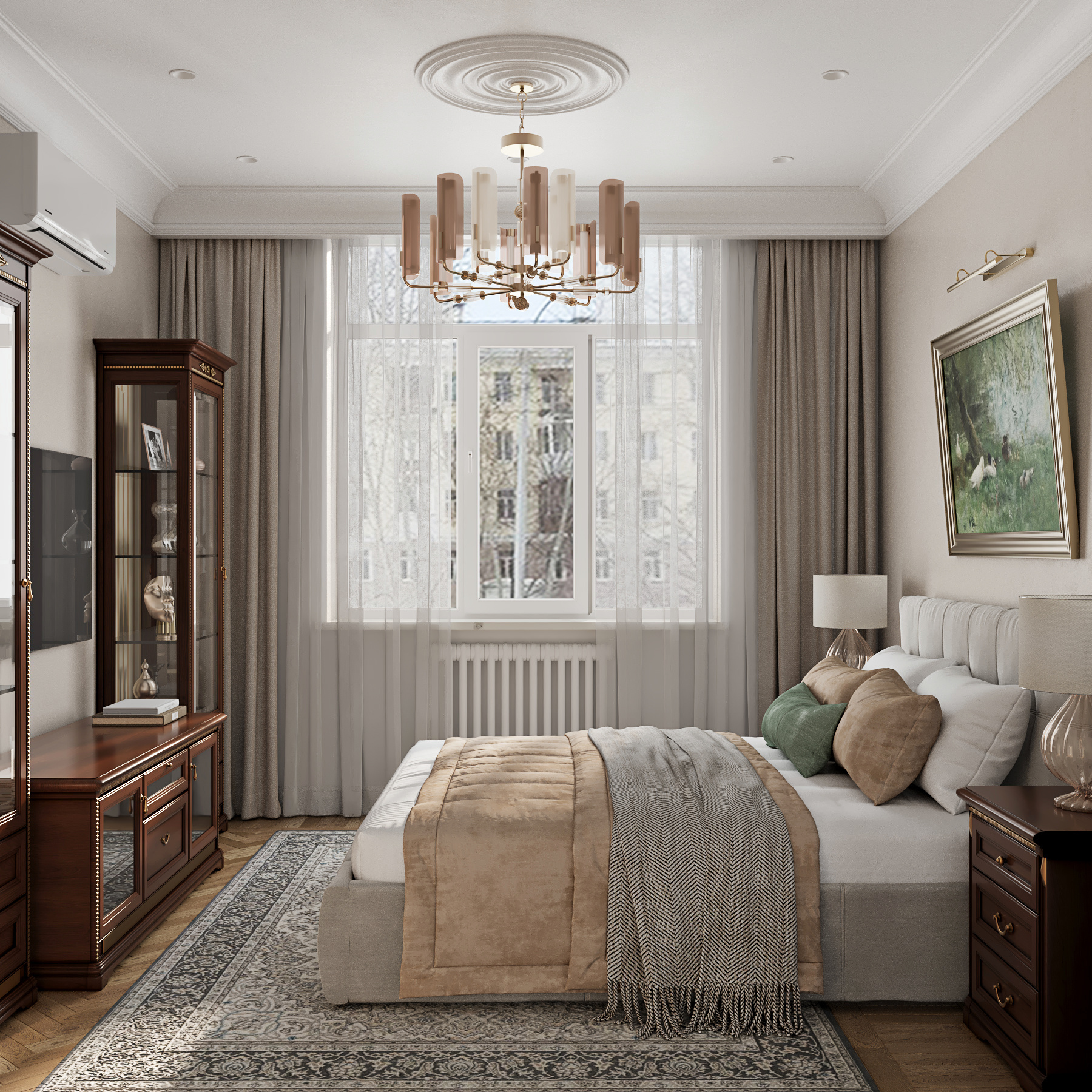 Дизайн-проект квартиры с классическом стиле.