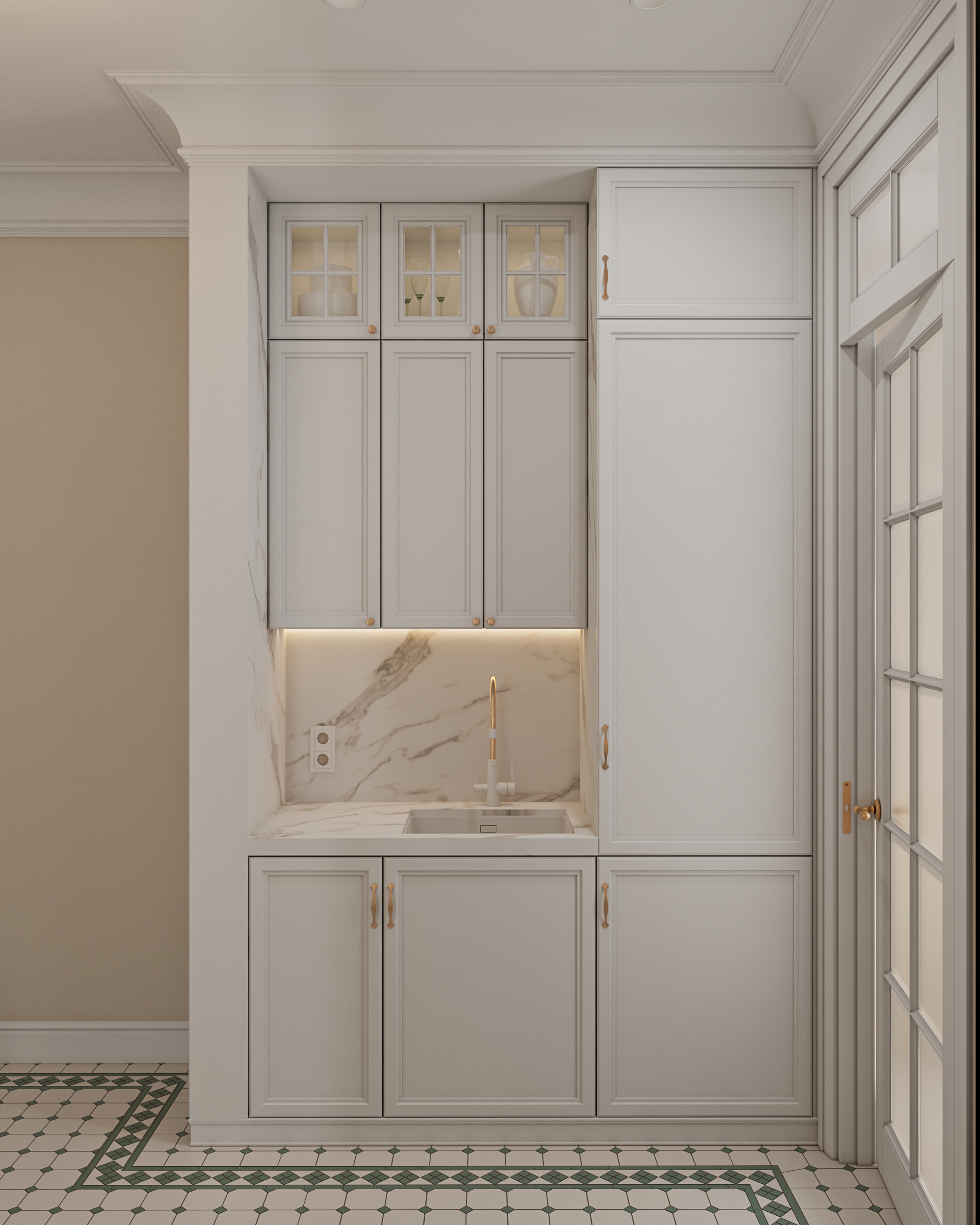 Дизайн-проект квартиры с классическом стиле.