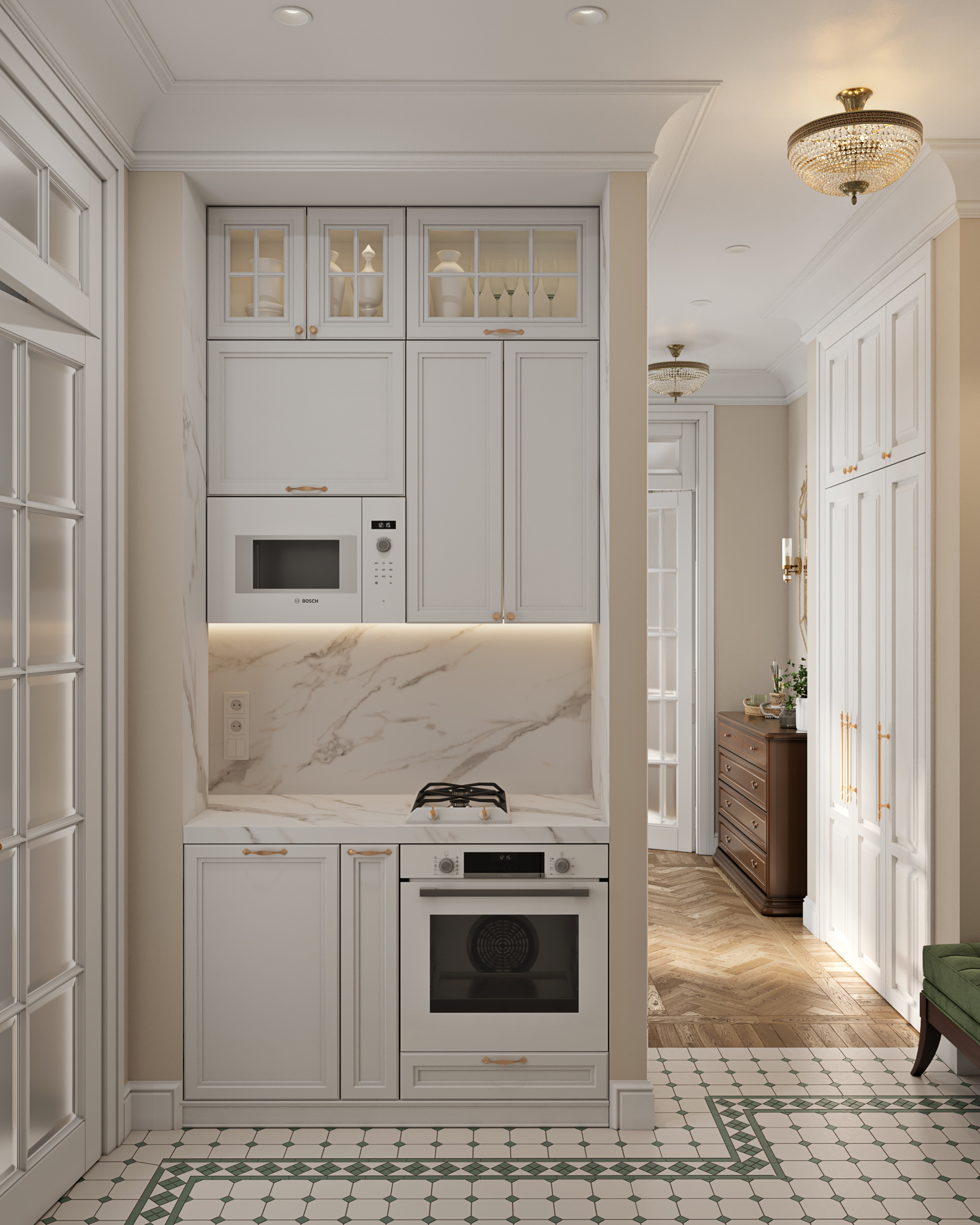 Дизайн-проект квартиры с классическом стиле.