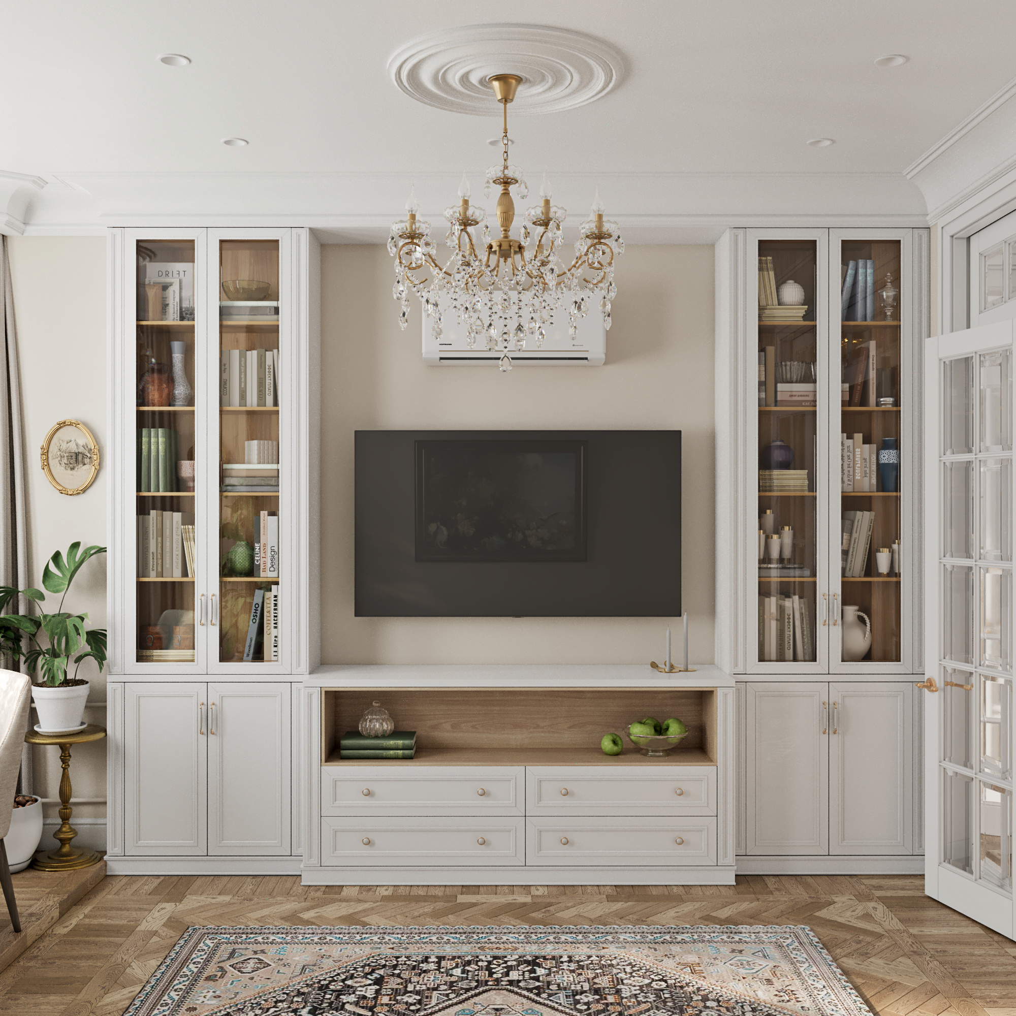 Дизайн-проект квартиры с классическом стиле.