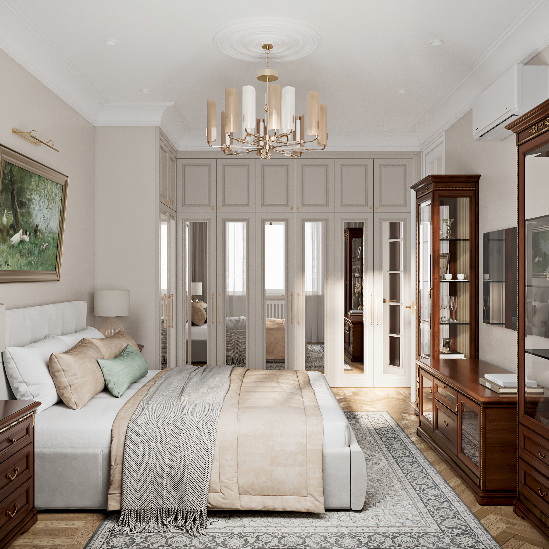Дизайн-проект квартиры с классическом стиле.