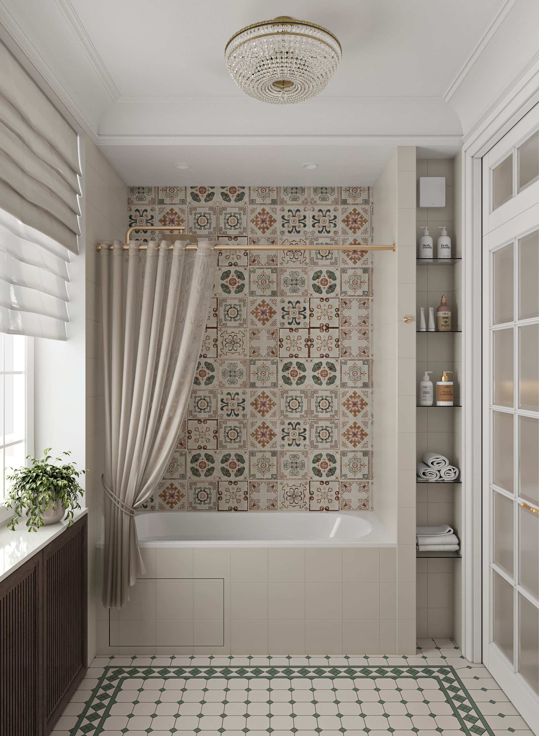 Дизайн-проект квартиры с классическом стиле.