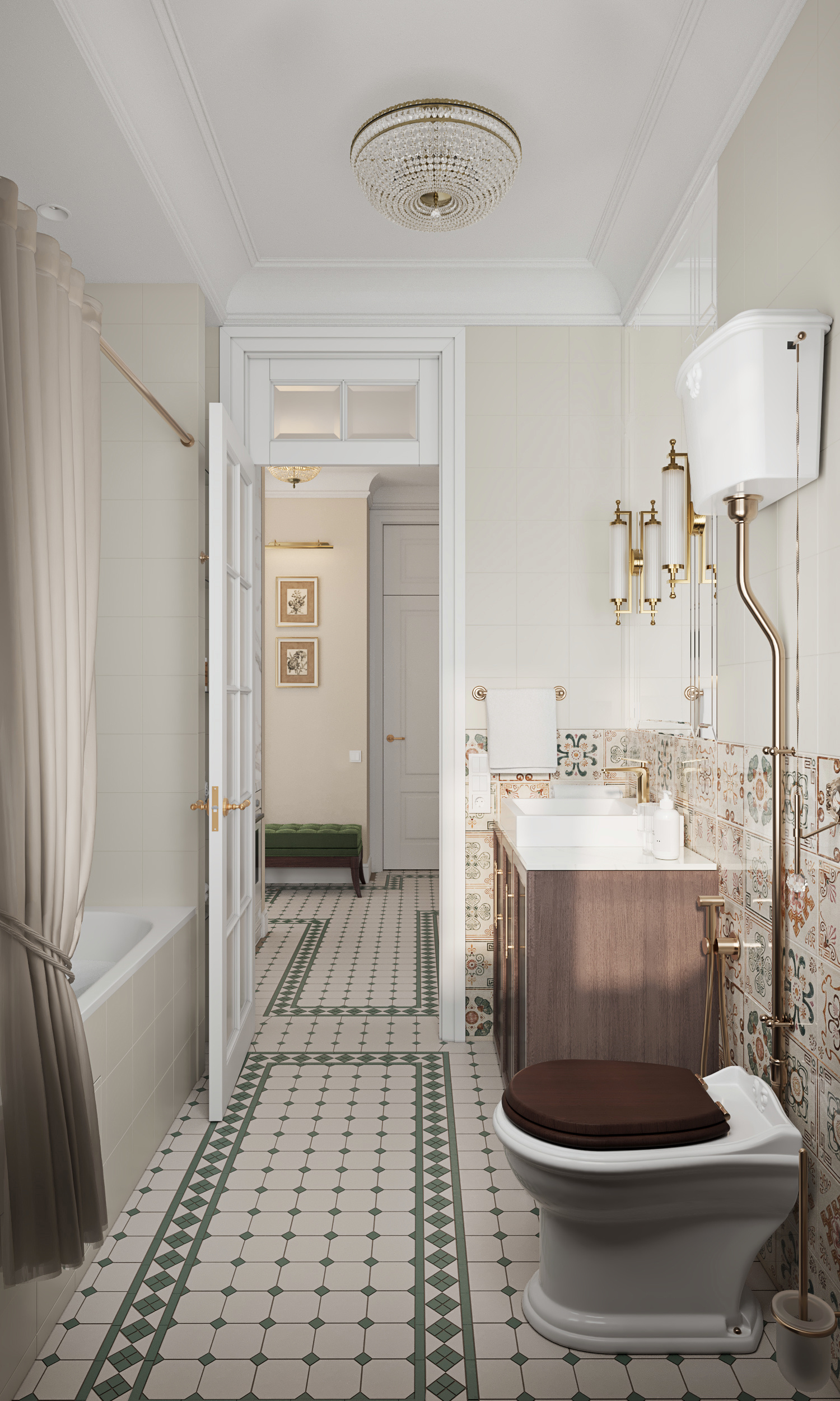 Дизайн-проект квартиры с классическом стиле.