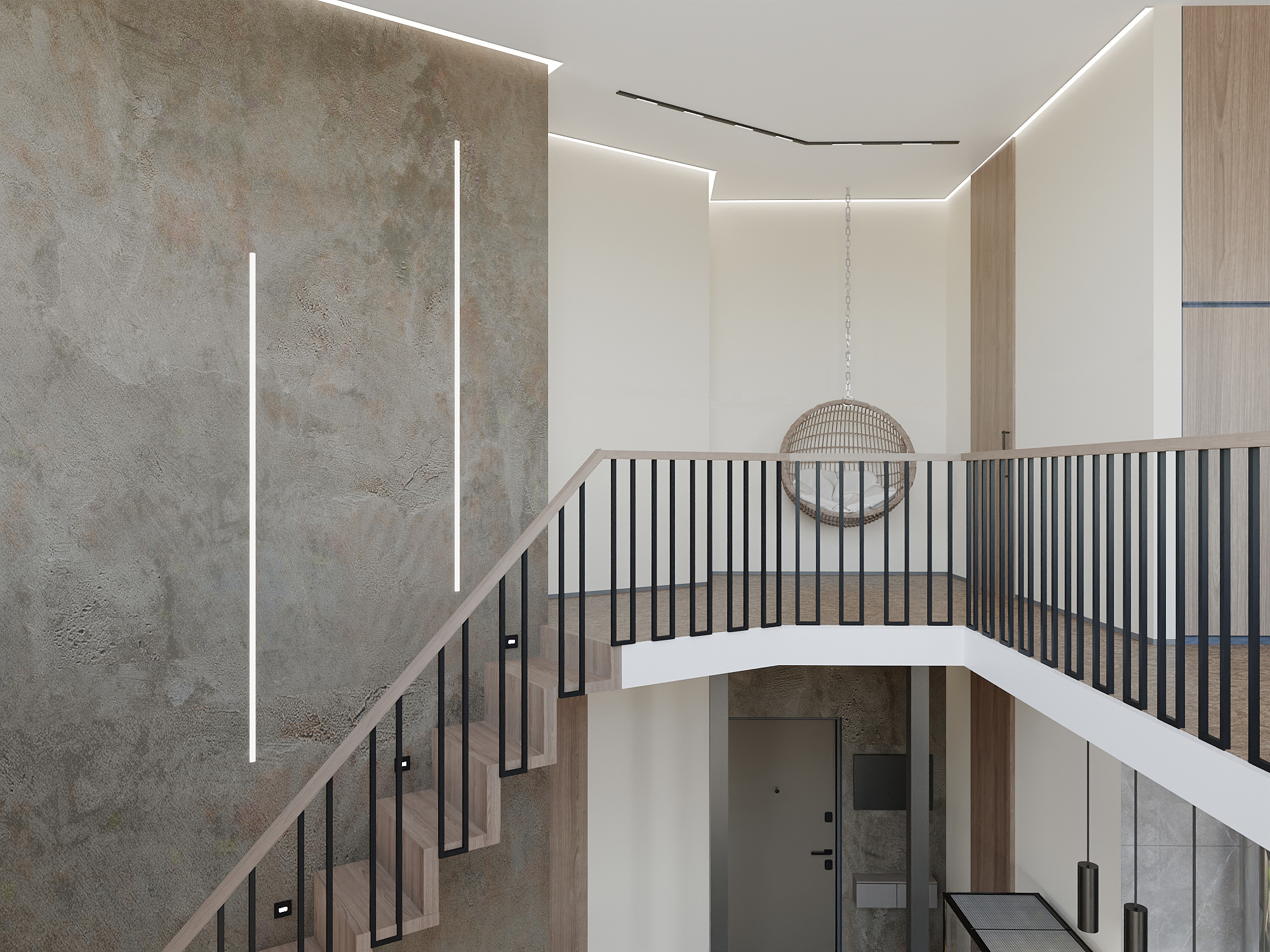 Дизайн-проект двух-уровневой квартиры